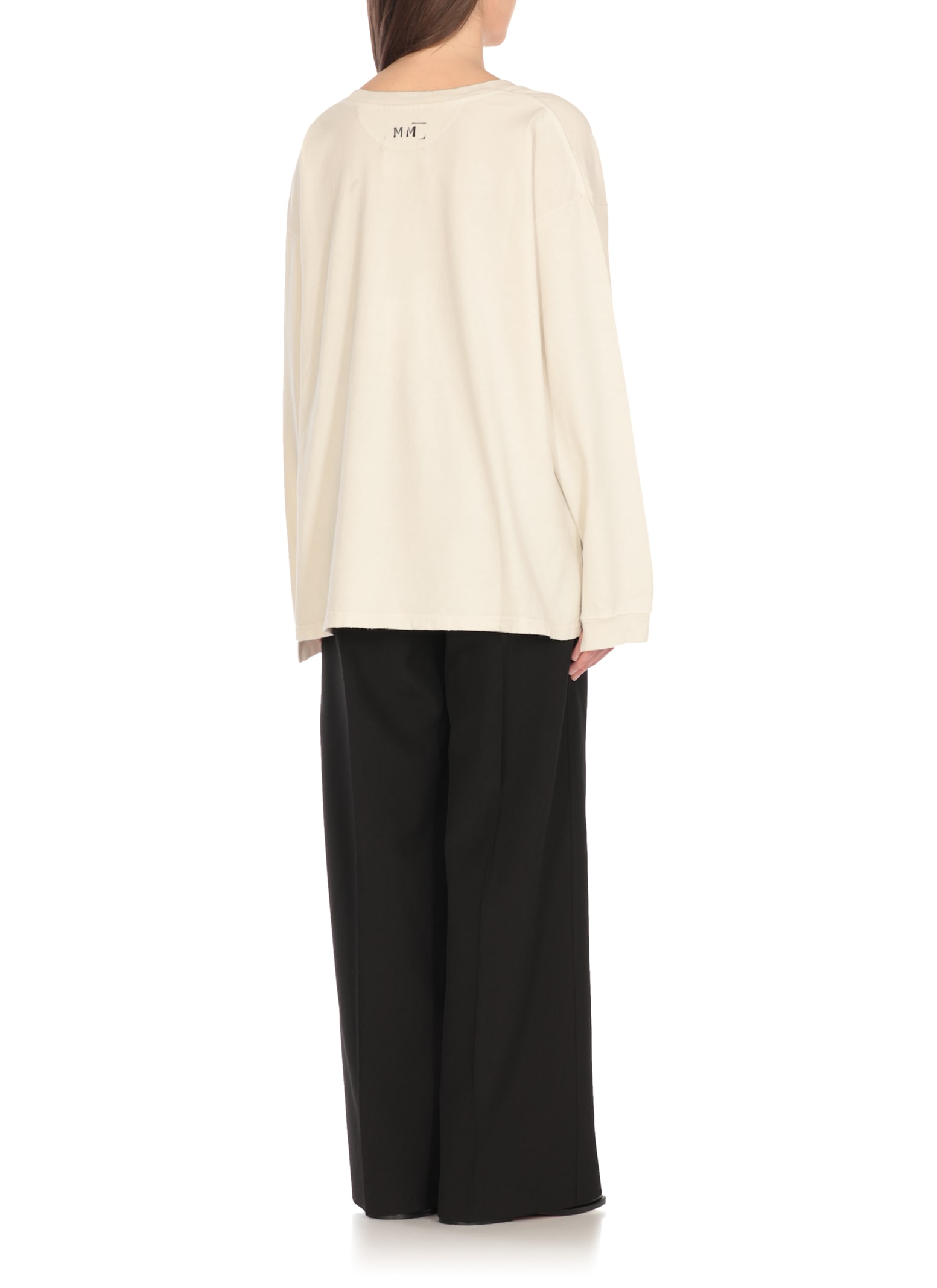 Maison Margiela Cotton T-shirt In Ivory