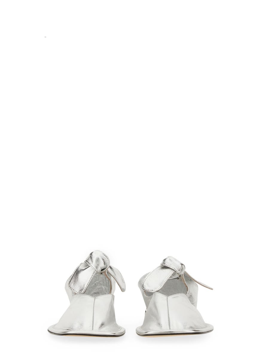 Hereu Llasada Metallic Ballerina Shoes In Silver