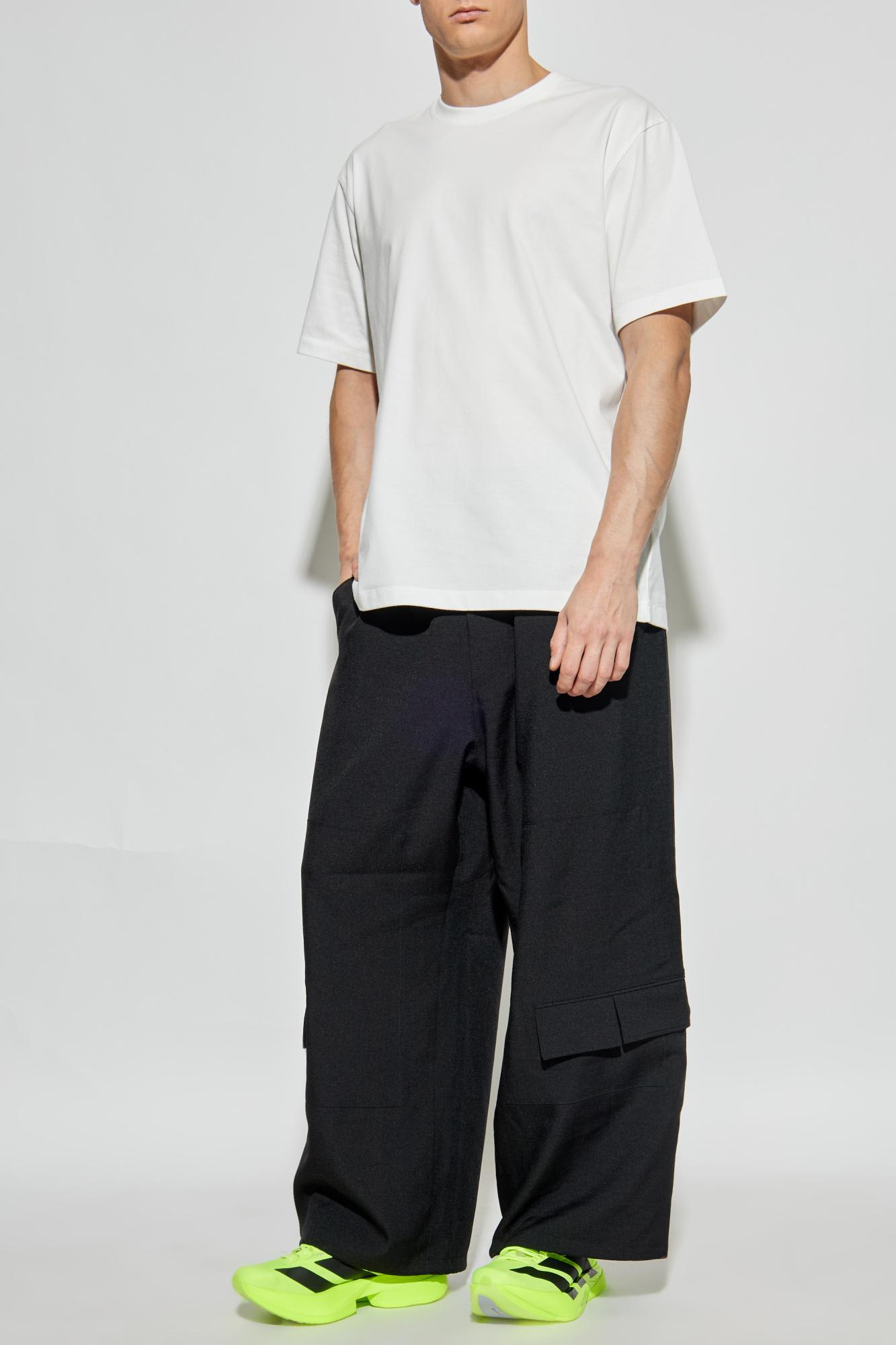 Y-3 Crewneck Graphic Print Oversize Short Sleeve T-shirt In White