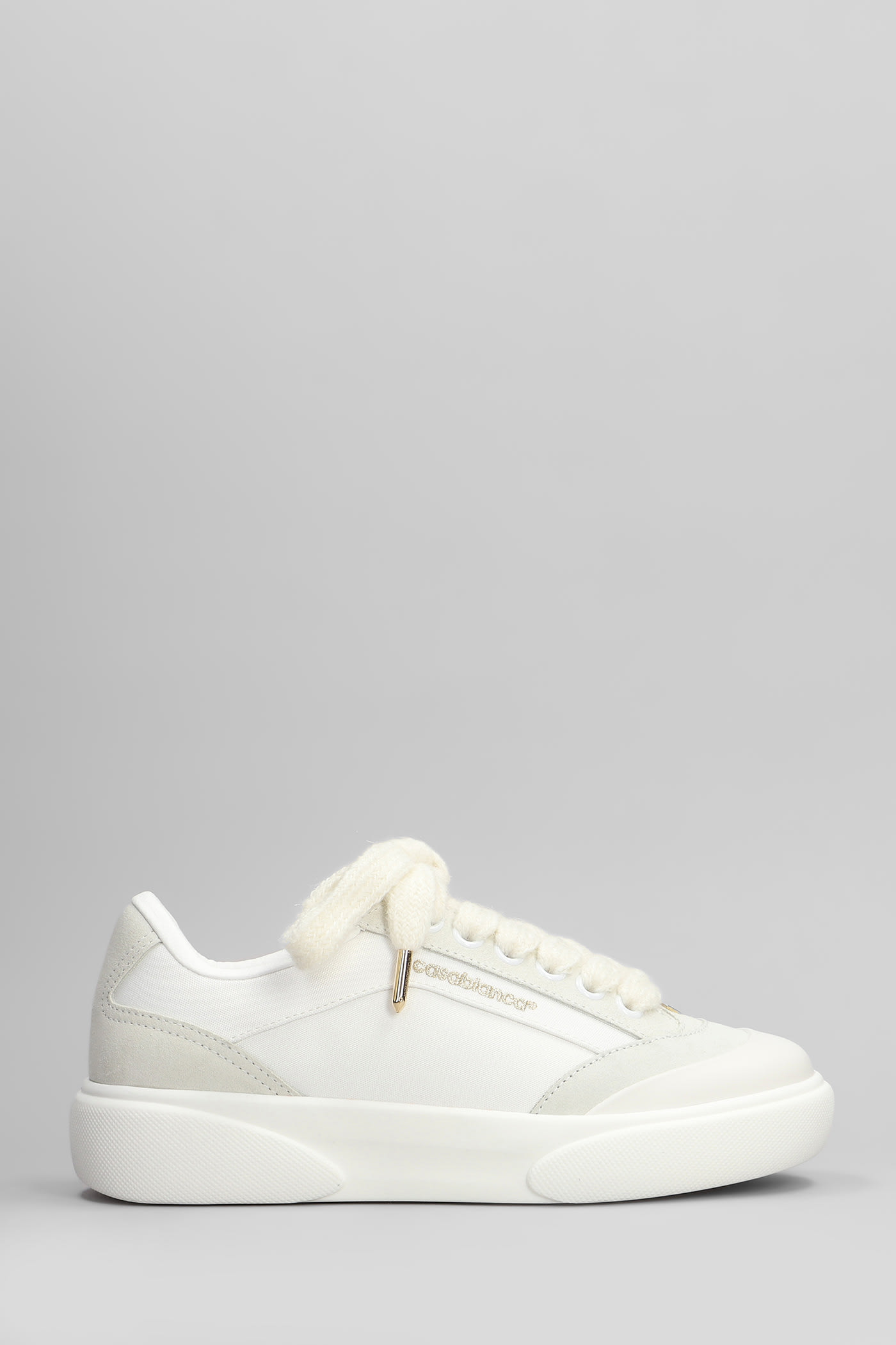 Casablanca Del Mer Sneakers In White Suede And Leather