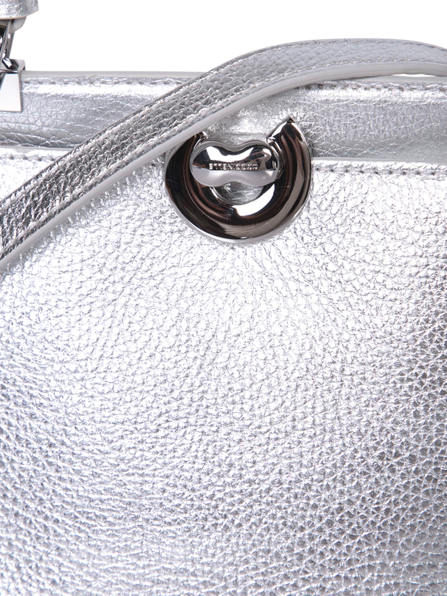 Shop Coccinelle Binxie Mini Silver Bag In Metallic