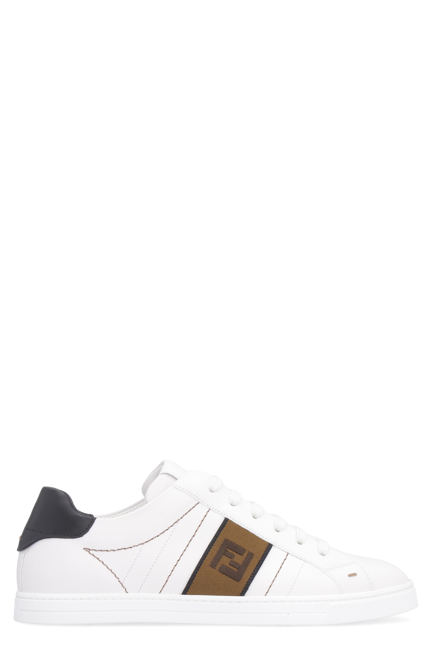 FENDI LEATHER LOW-TOP SNEAKERS,11251060
