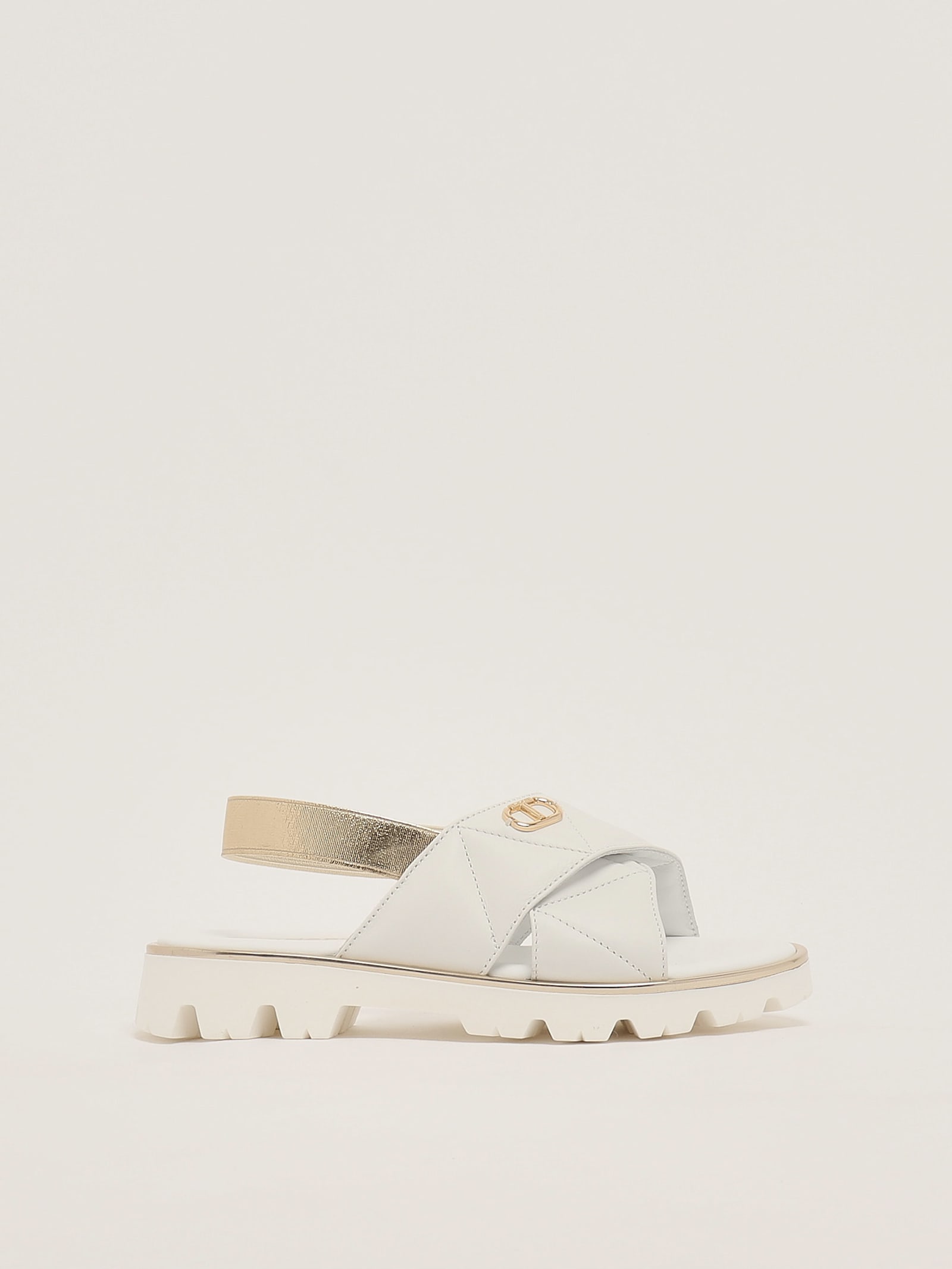 Twinset Sandals Sandal In Bianco-oro