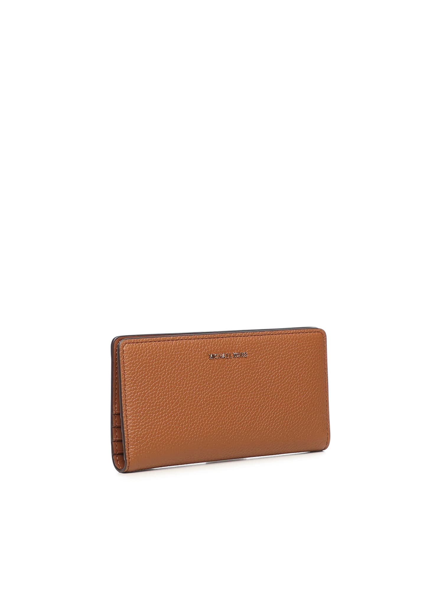 Michael Michael Kors Bryant Leather Wallet With Logo In Brown