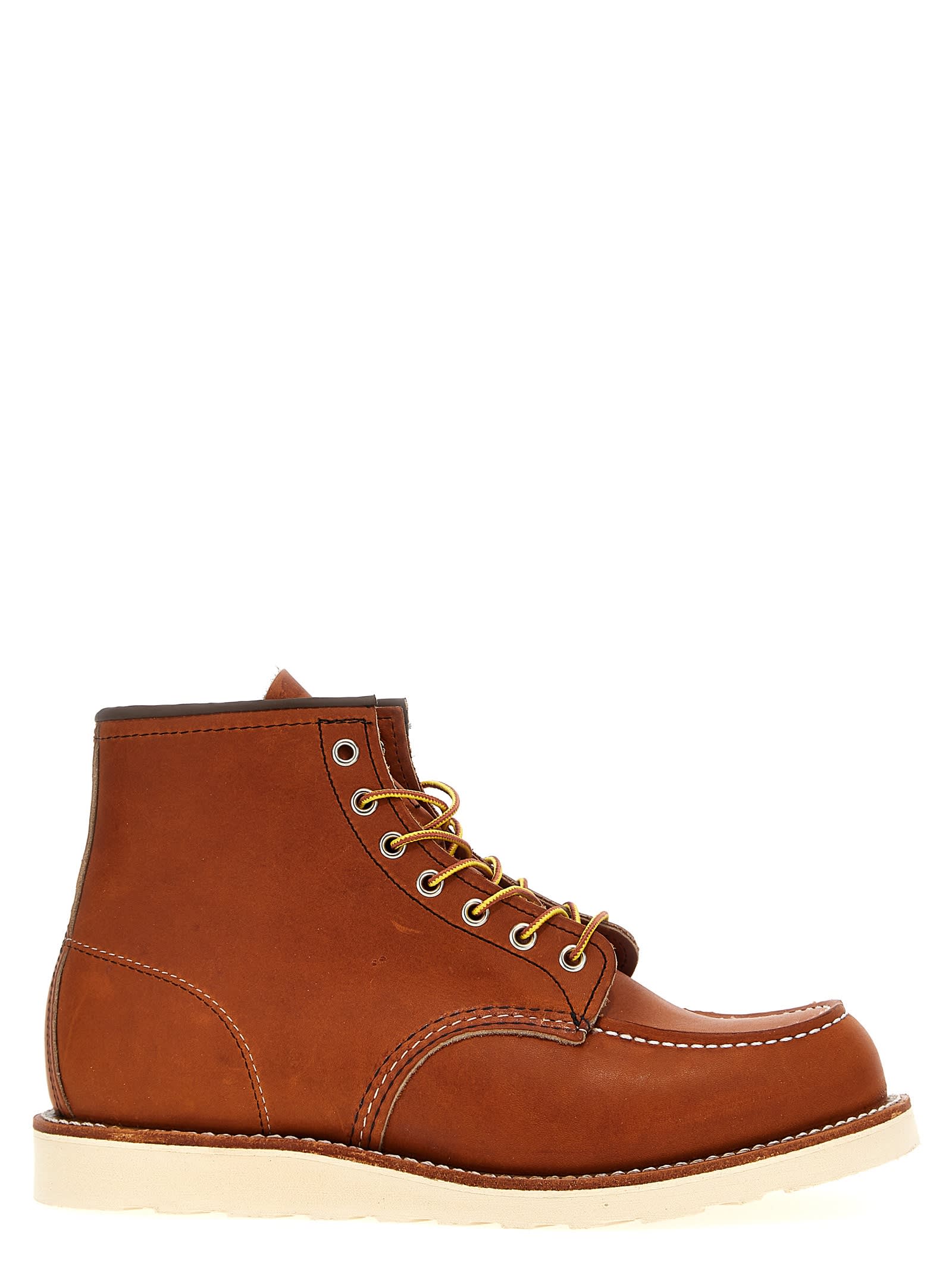 Shop Red Wing Classic Moc Ankle Boots In Brown