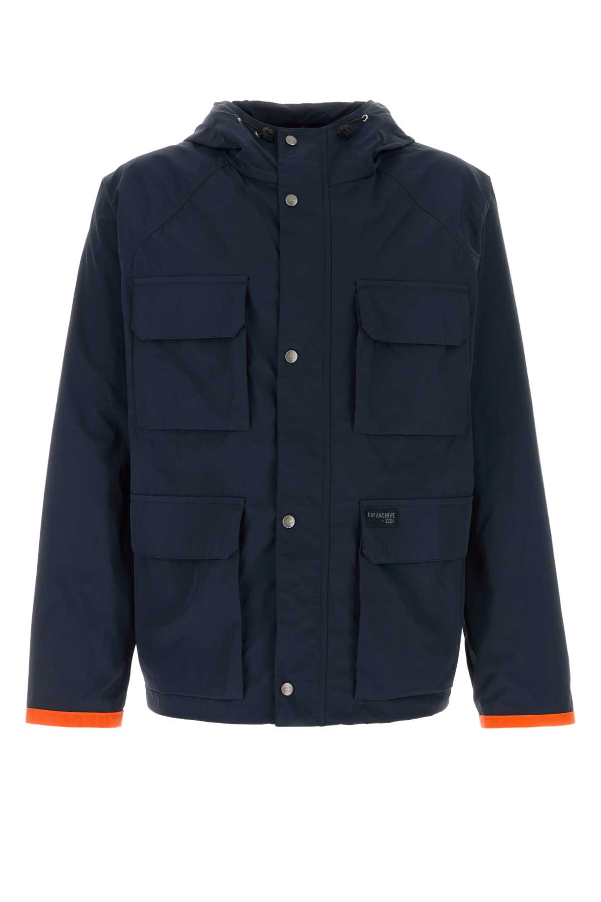 Fay Windbreaker With Hood In Blunavy