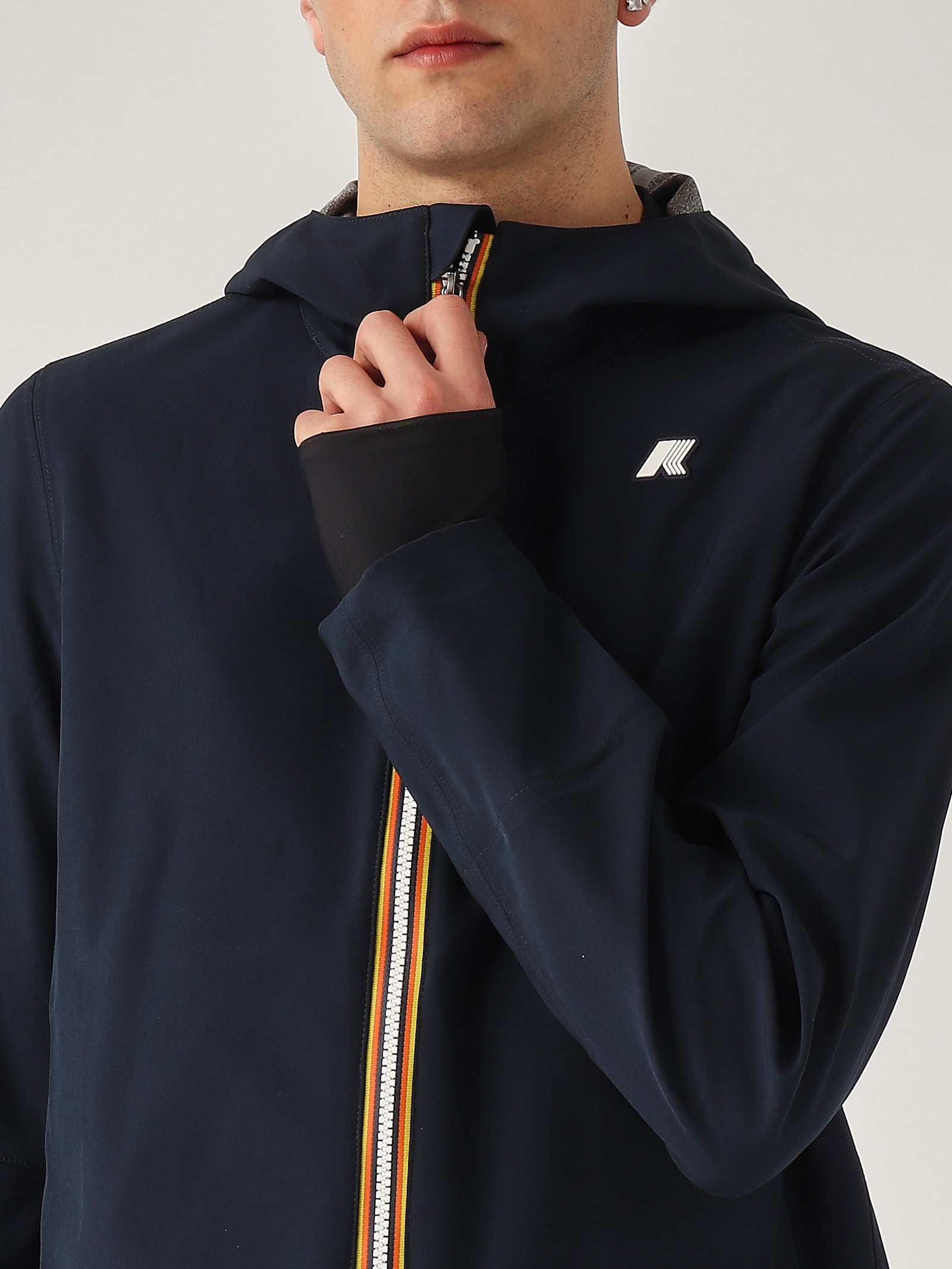 K-way Jacko Bonded Jersey Jacket In Black