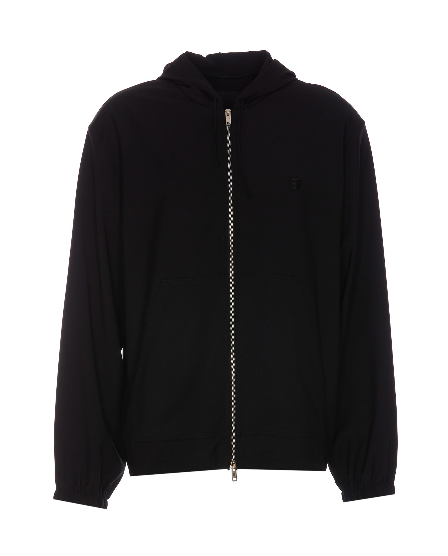 Shop Givenchy 4g Detail Zipped Hoodie In Black