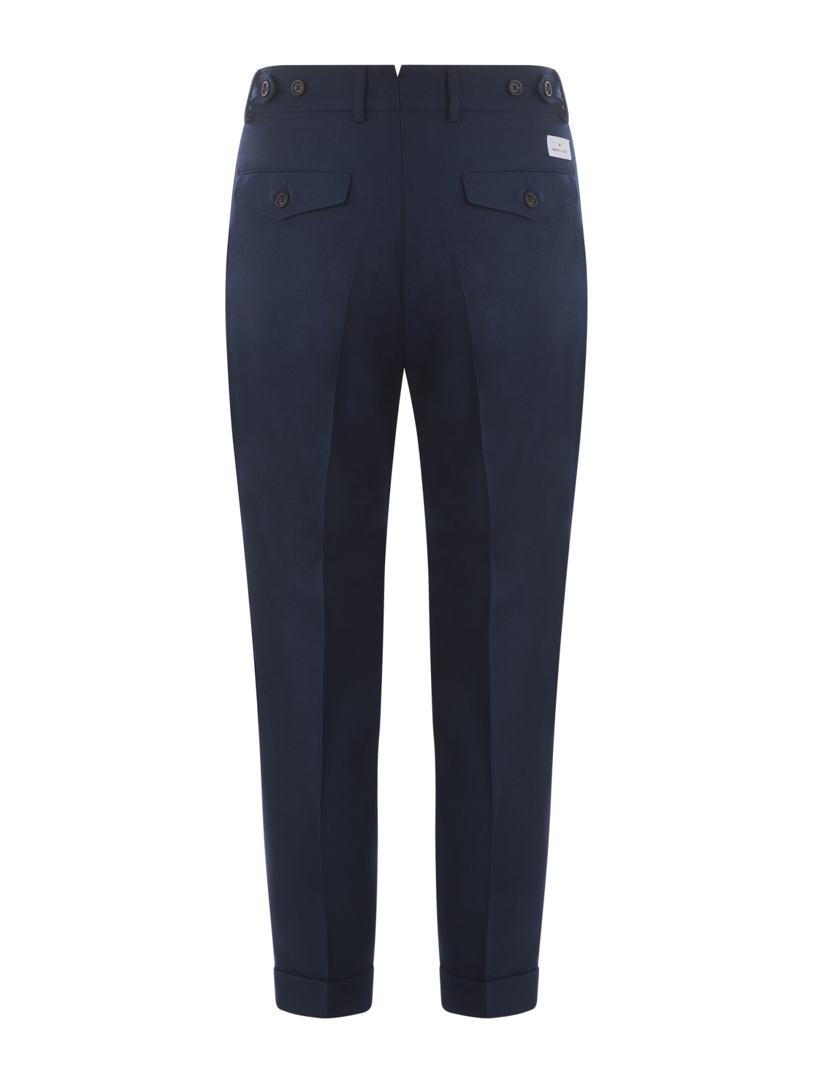 Shop Manuel Ritz Trousers  In Virgin Wool In Blue