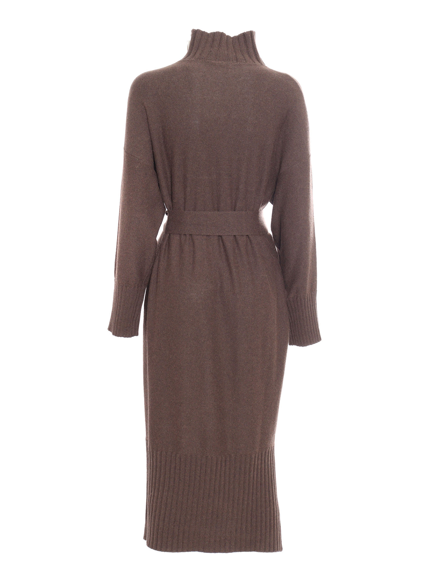 Shop Antonelli Knitted Dress In Brown