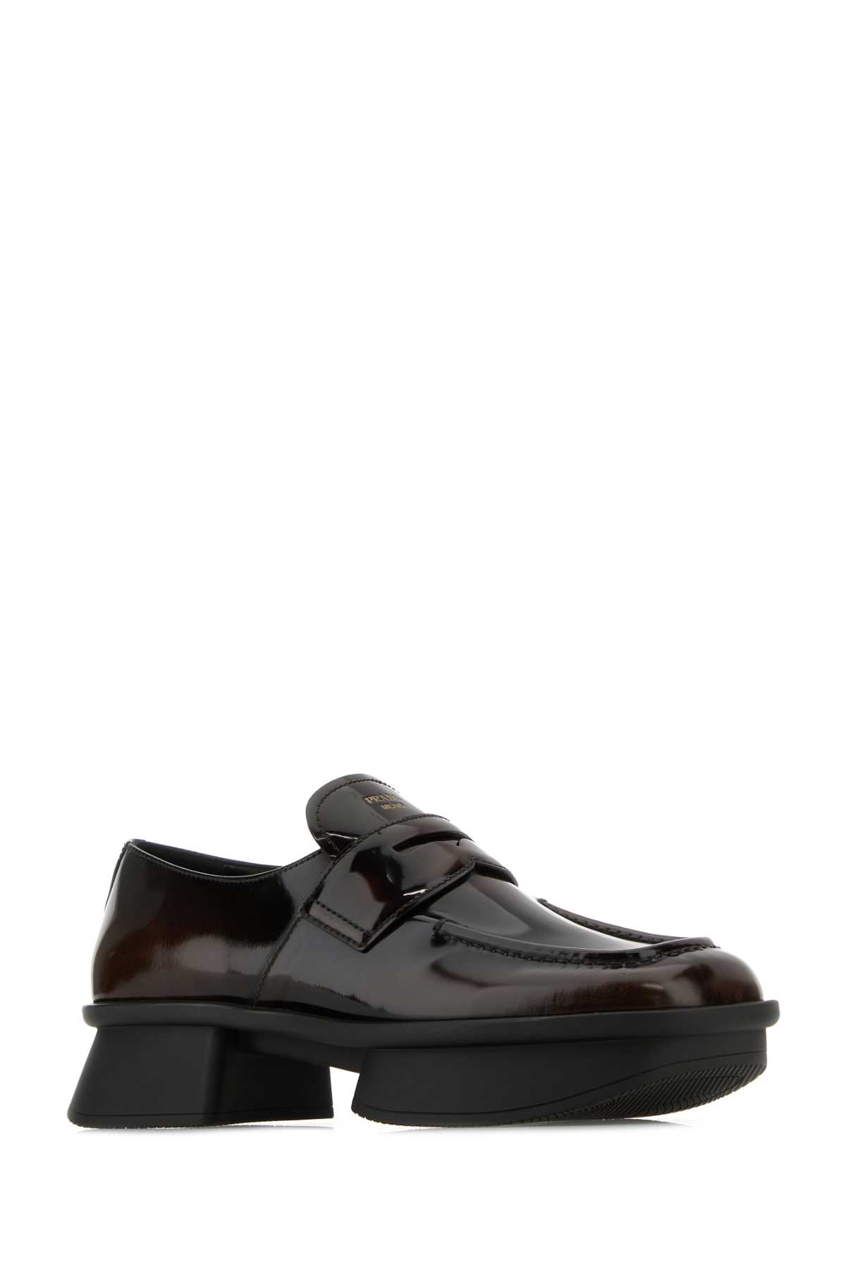 Prada Mocassini Equal In Pelle Marrone Donna In Brown