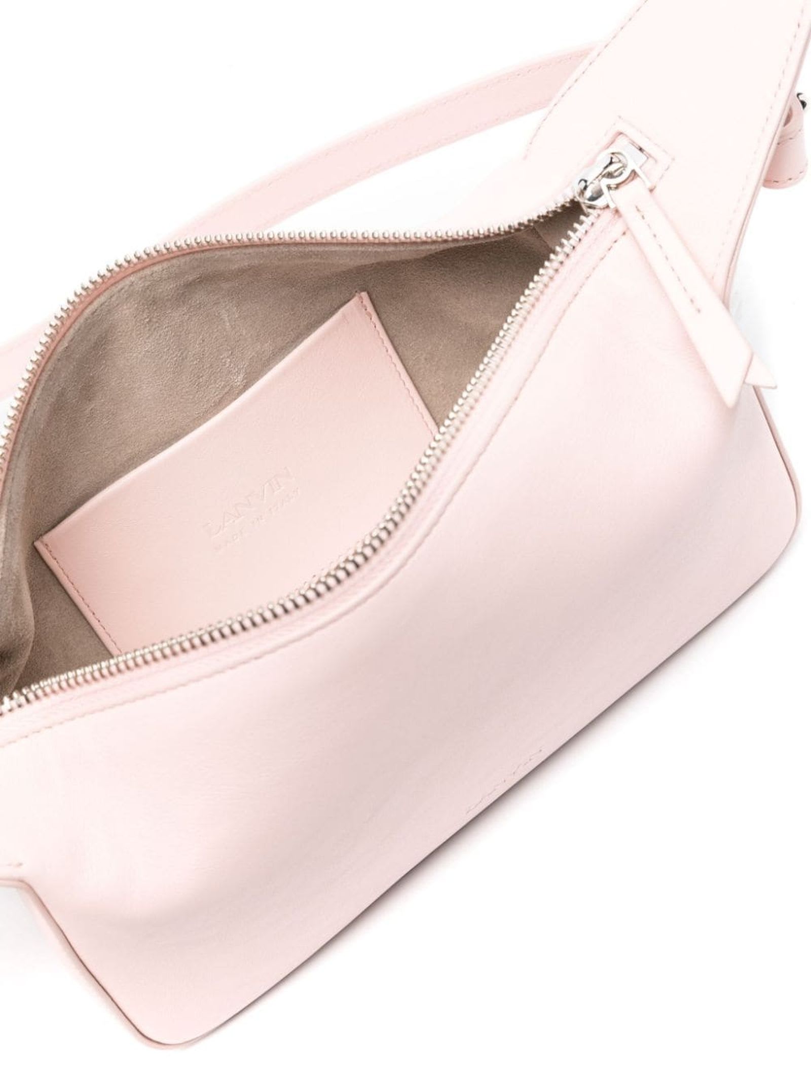 Shop Lanvin Light Pink Tasche Leather Shoulder Bag