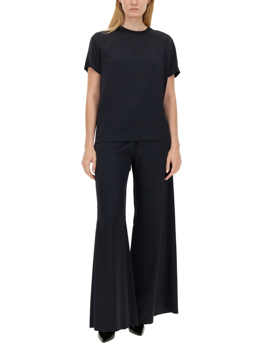 Shop Fabiana Filippi Wide Leg Pants In Blue