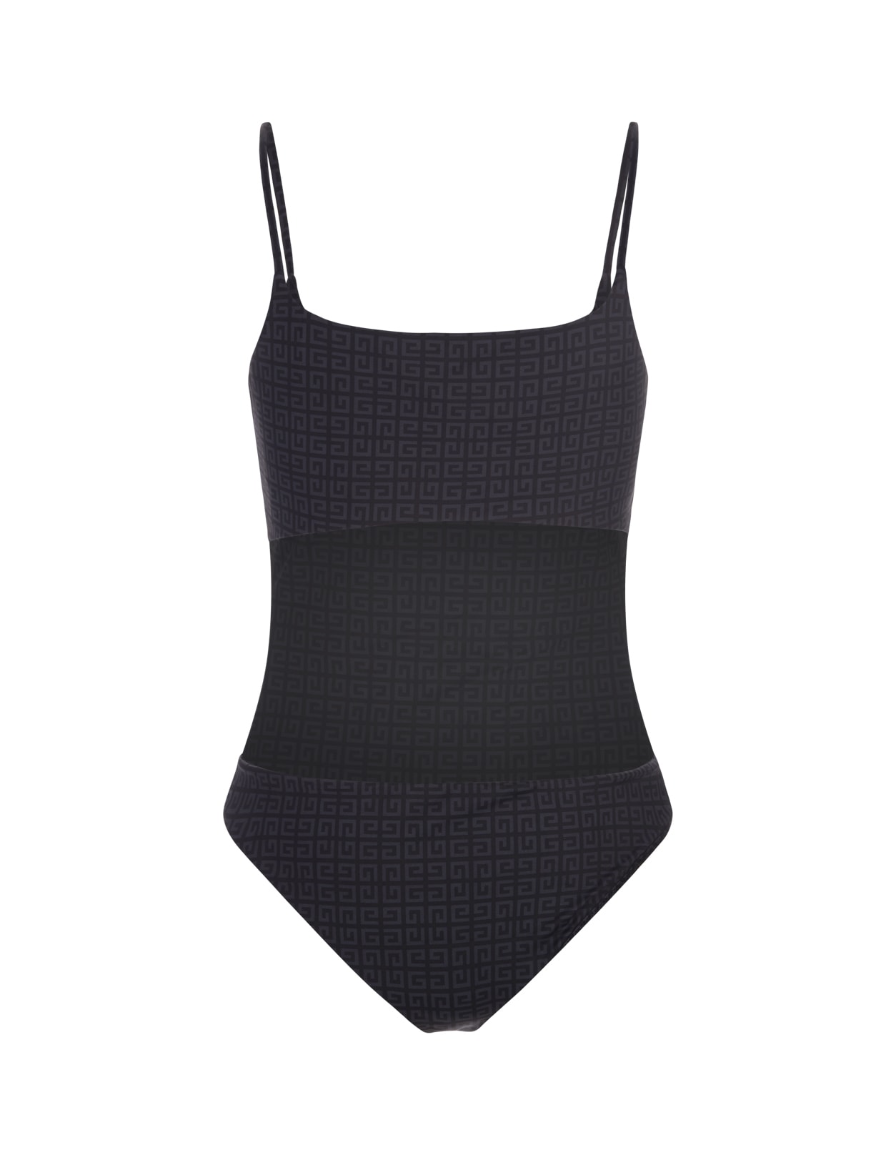 Shop Givenchy Black One Piece Swimsuit In 4g Recycled Nylon In Nero