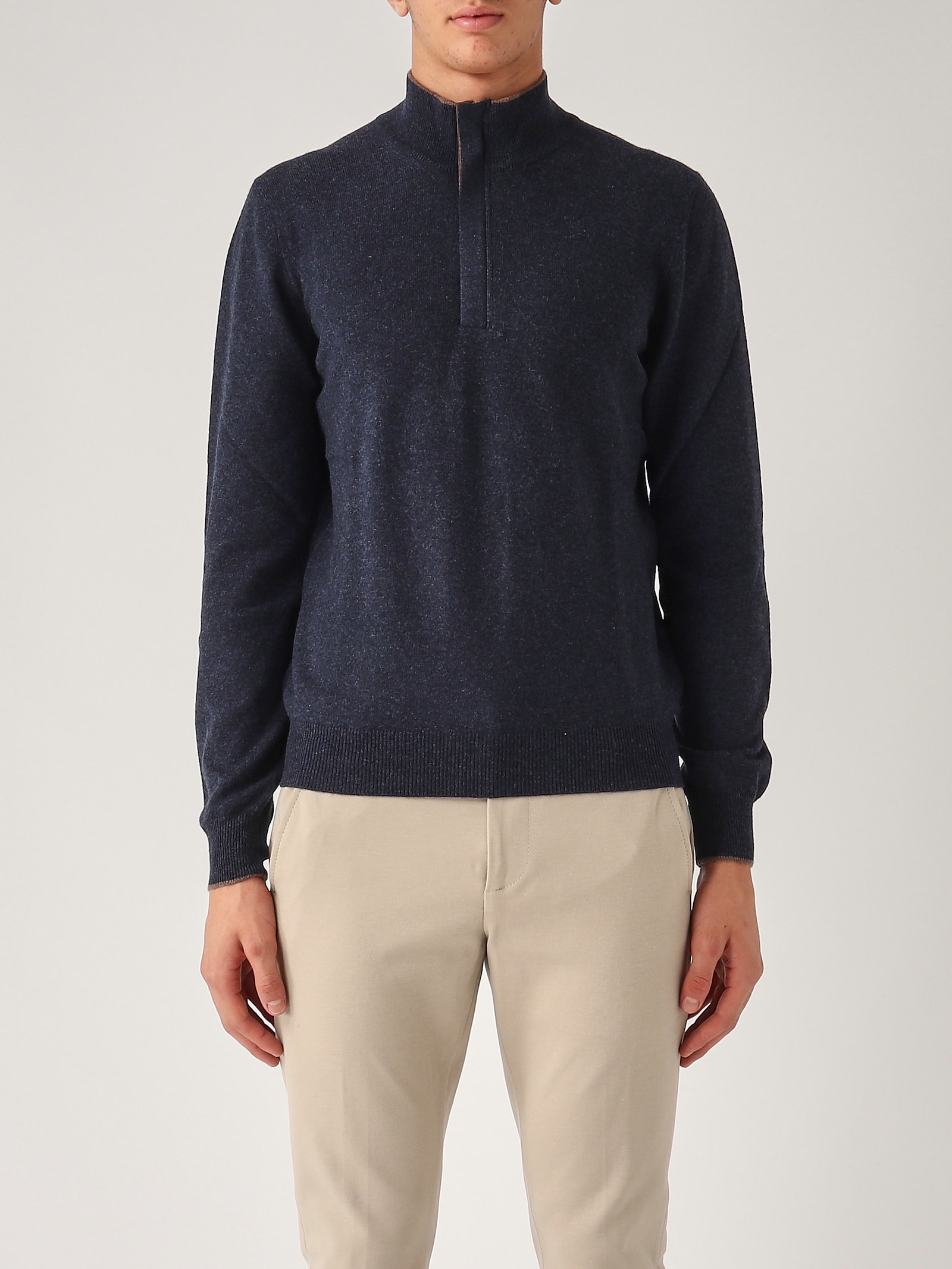 Gran Sasso Lupo M/l Zip Sweater In Blue