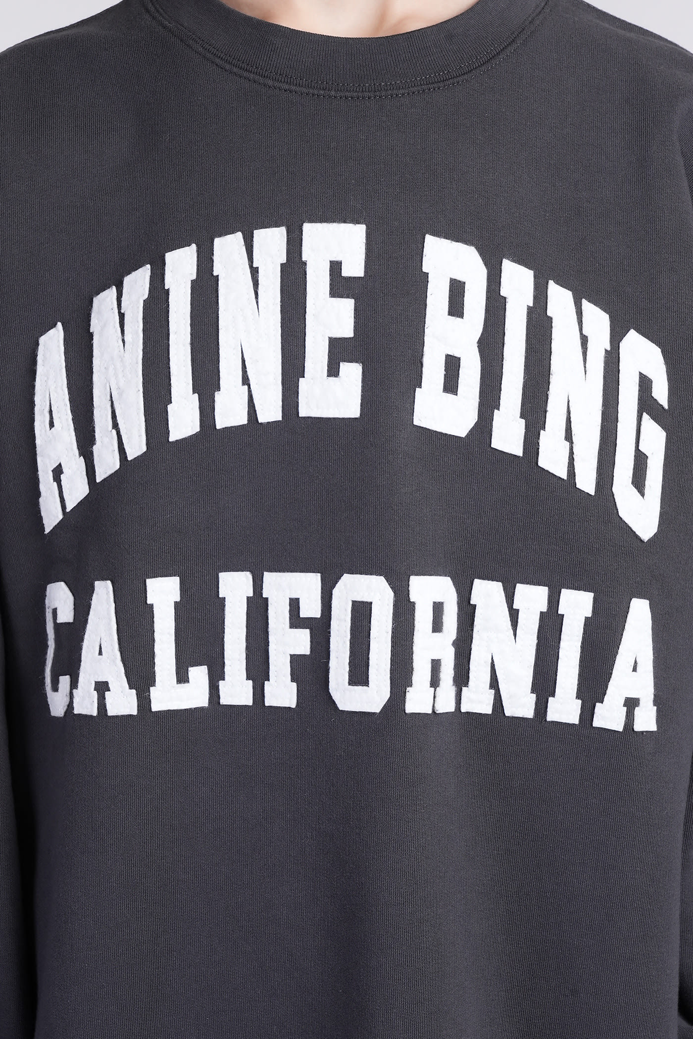 Shop Anine Bing Miles Sweatshirt In Black Cotton