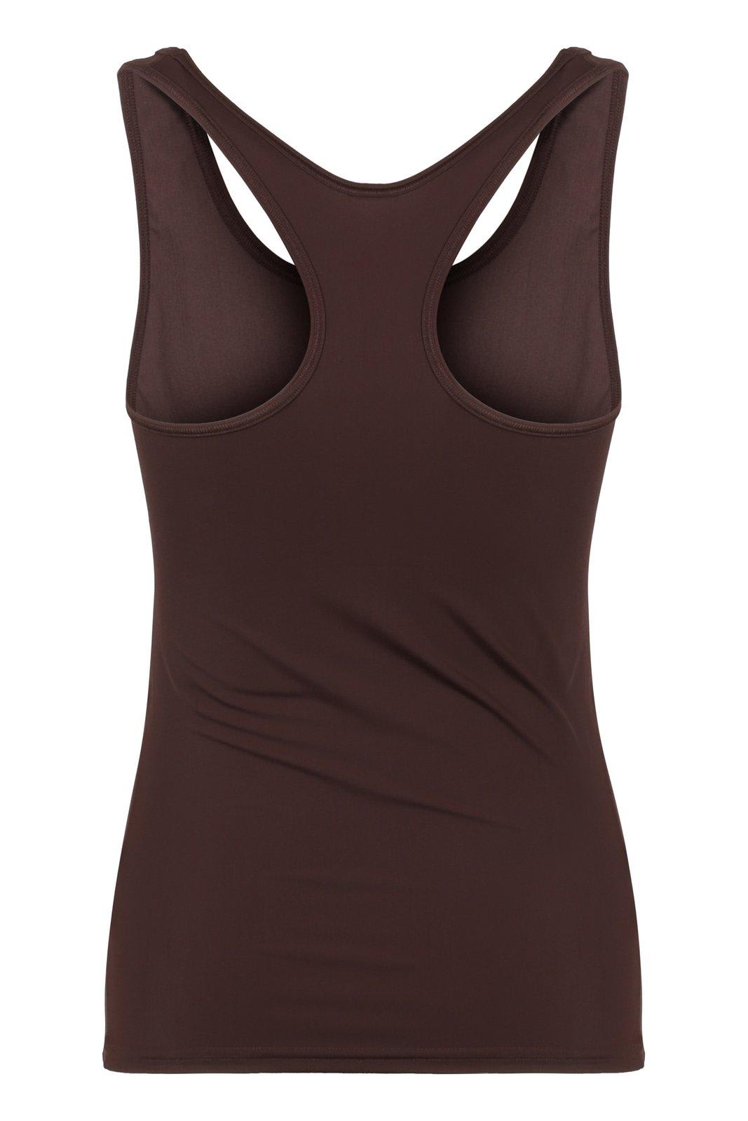 Jil Sander + Logo Printed Technicalb Tank Top In Brown