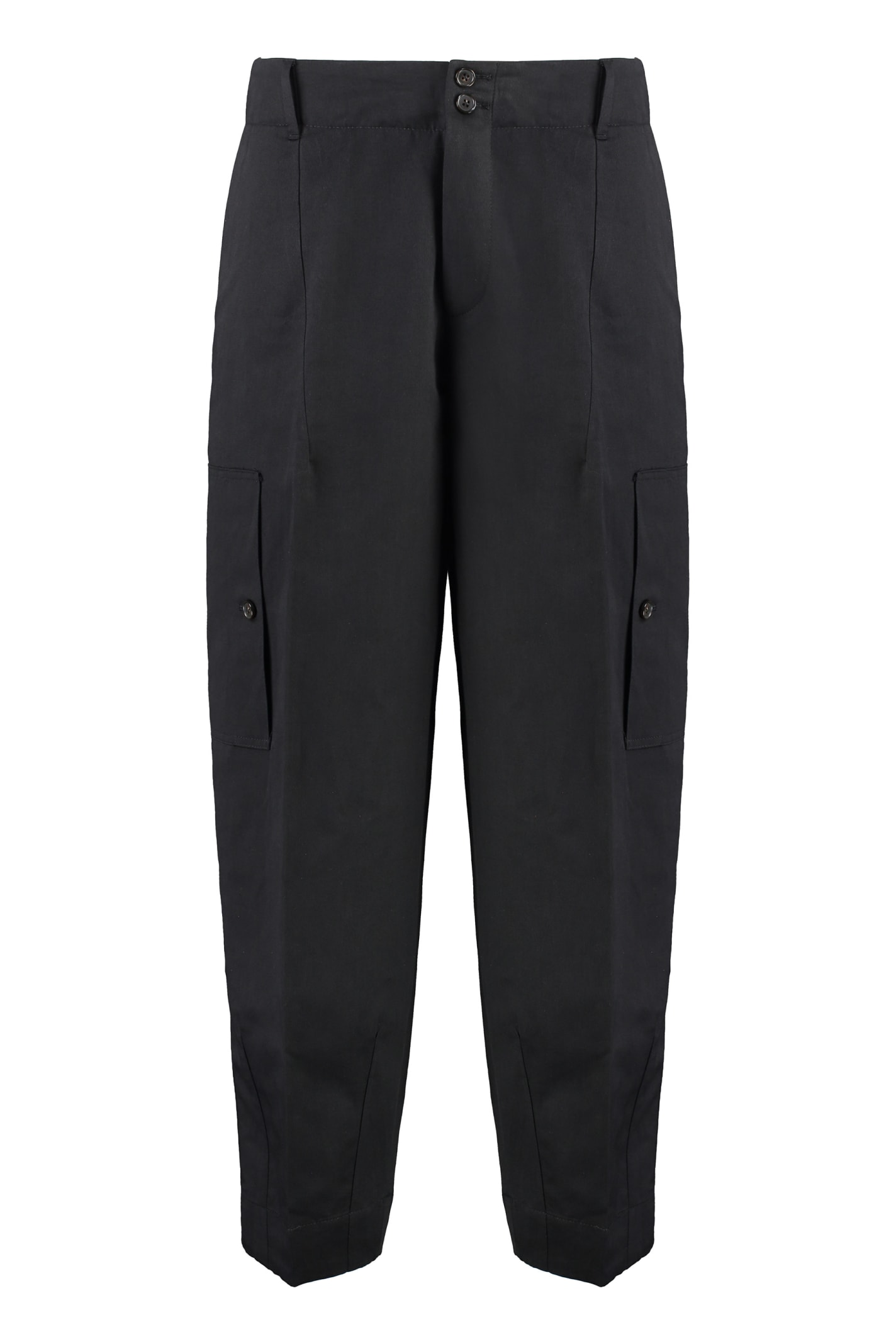 Shop Pt01 The Sailmaker Cotton-linen Trousers In Black