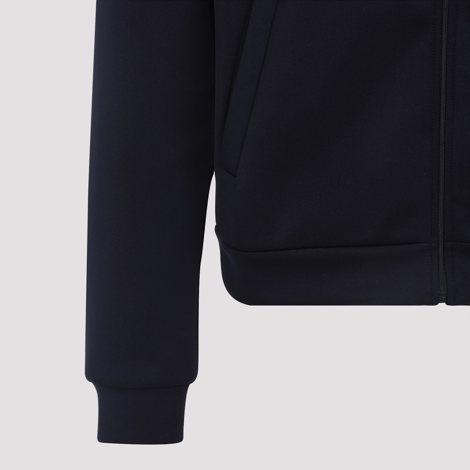 Prada Tech Fabric Sweatshirt With Raglan Sleeves In Blue