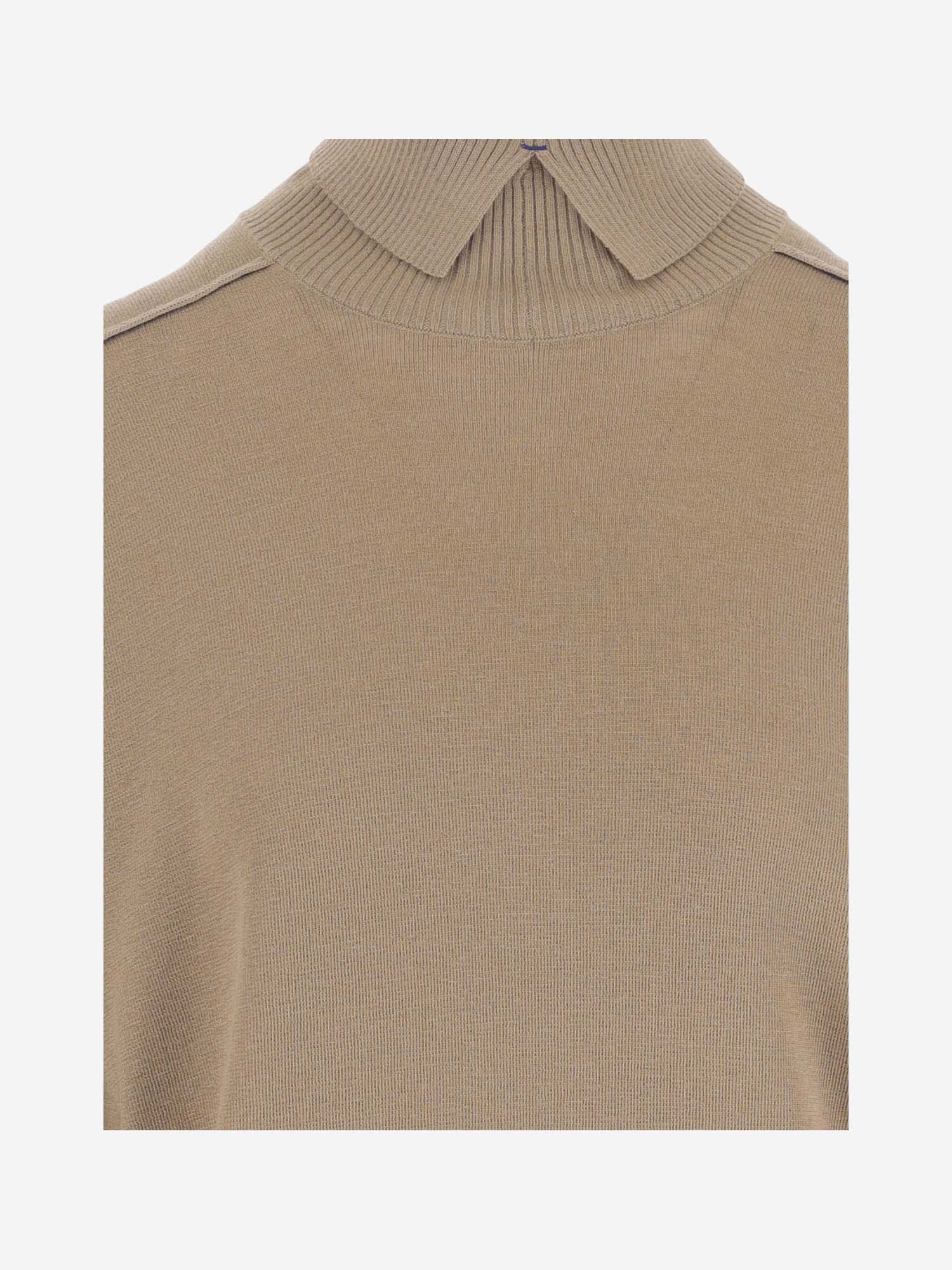 Shop Burberry Wool Pullover In Beige