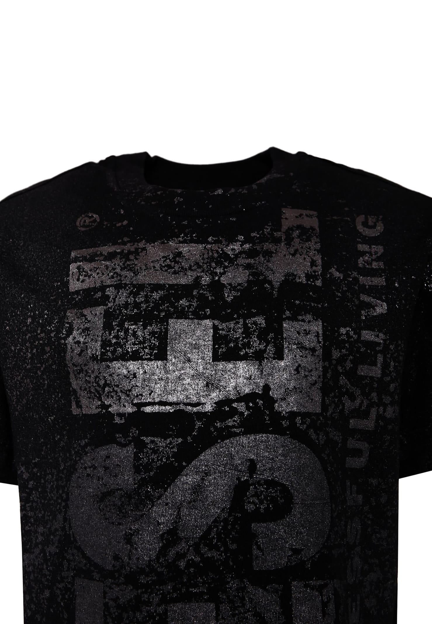 Diesel Black T-shirt For Boy With Logo In Black