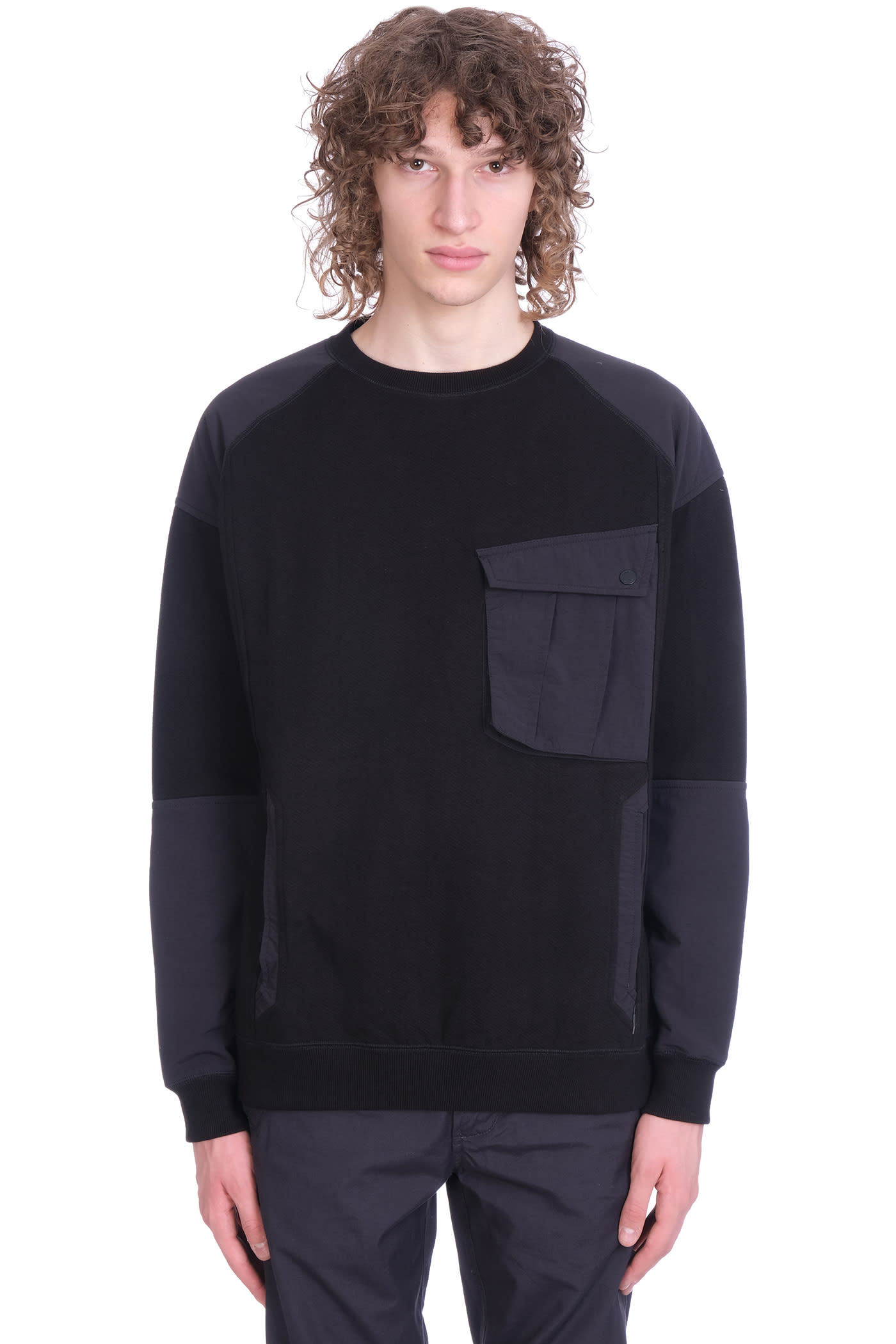 Maharishi Sweatshirt In Black Nylon