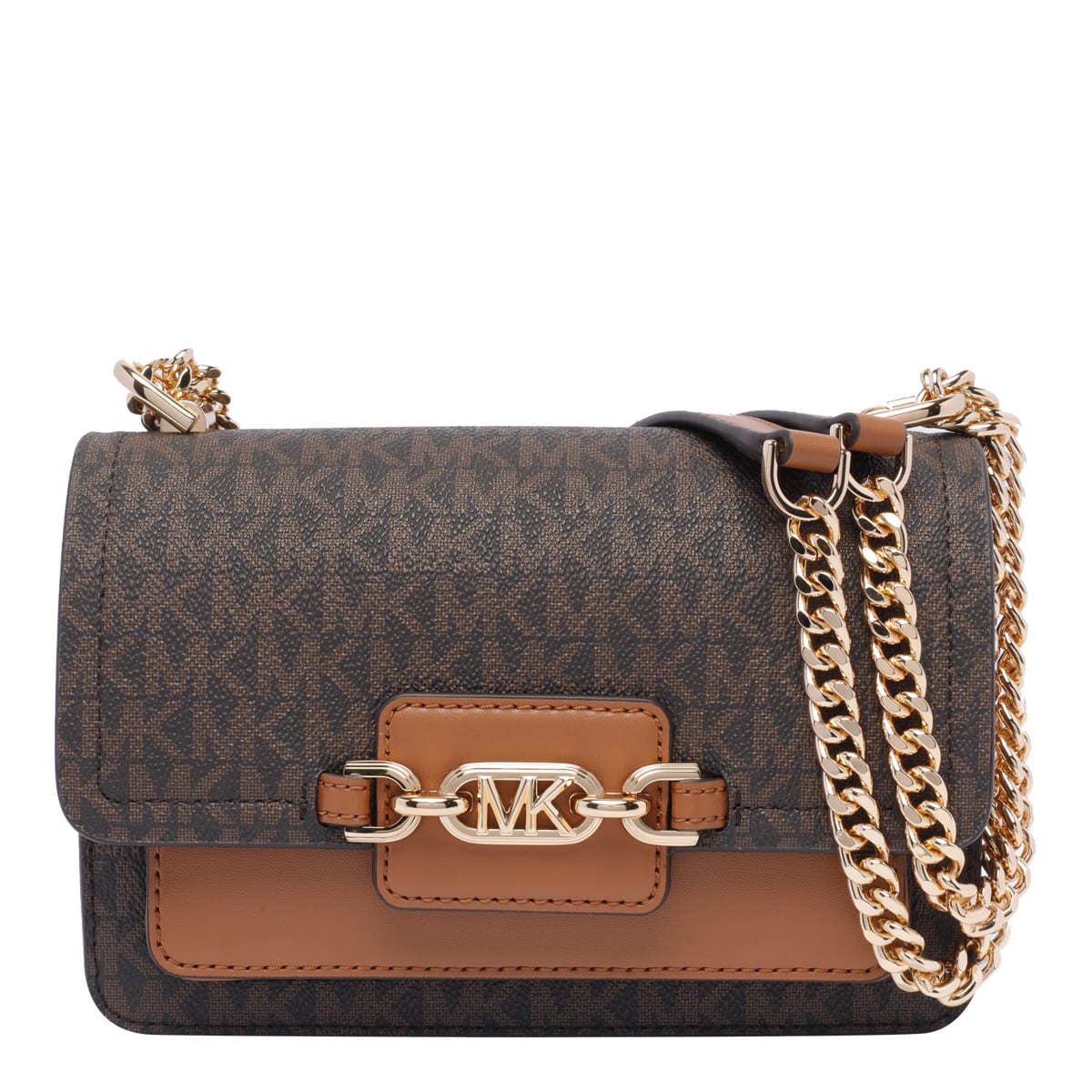 Shop Michael Michael Kors Extra Small Heather Crossbody Bag In Brown