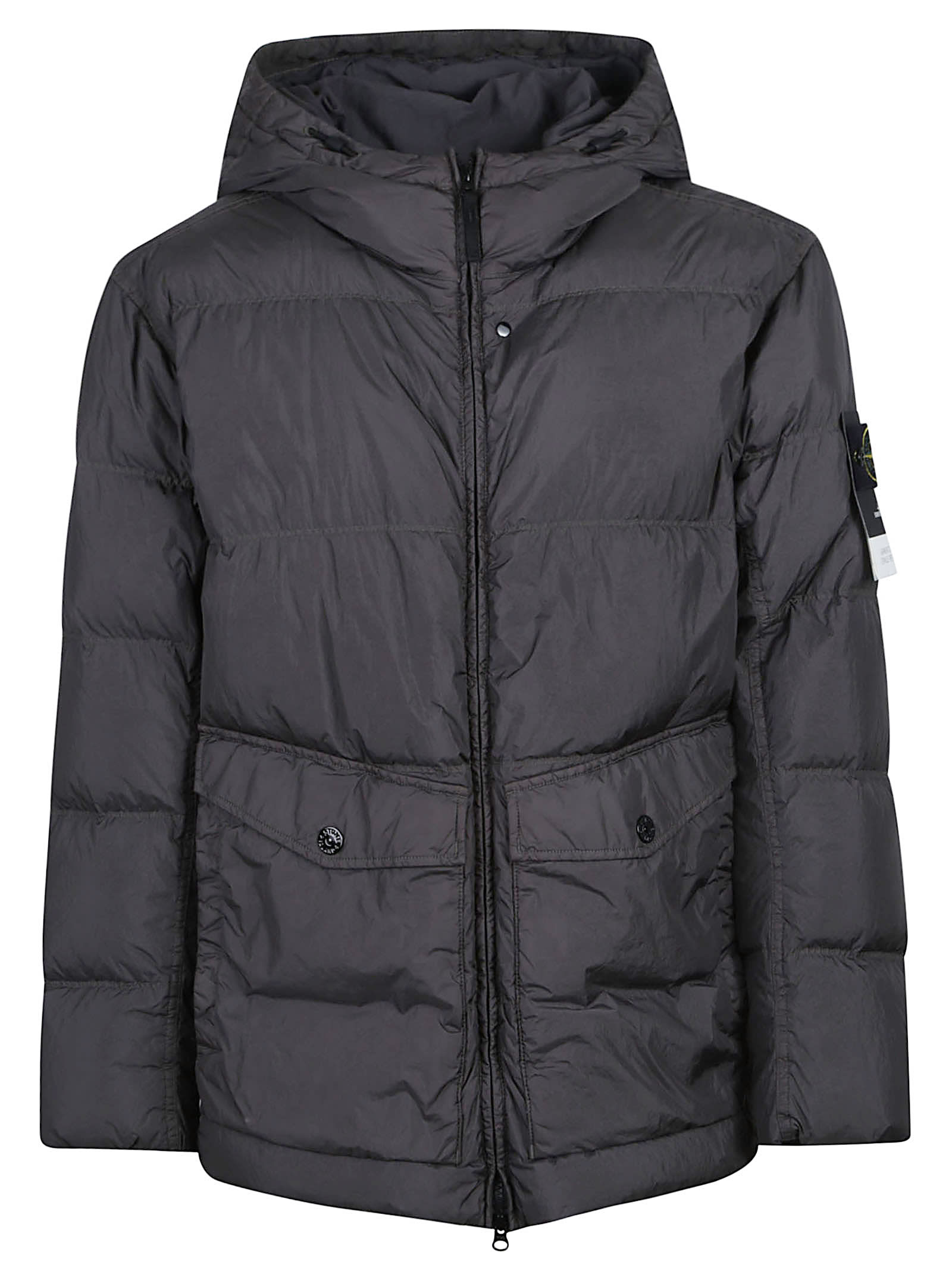 Stone Island Rds Short Parka In Gray