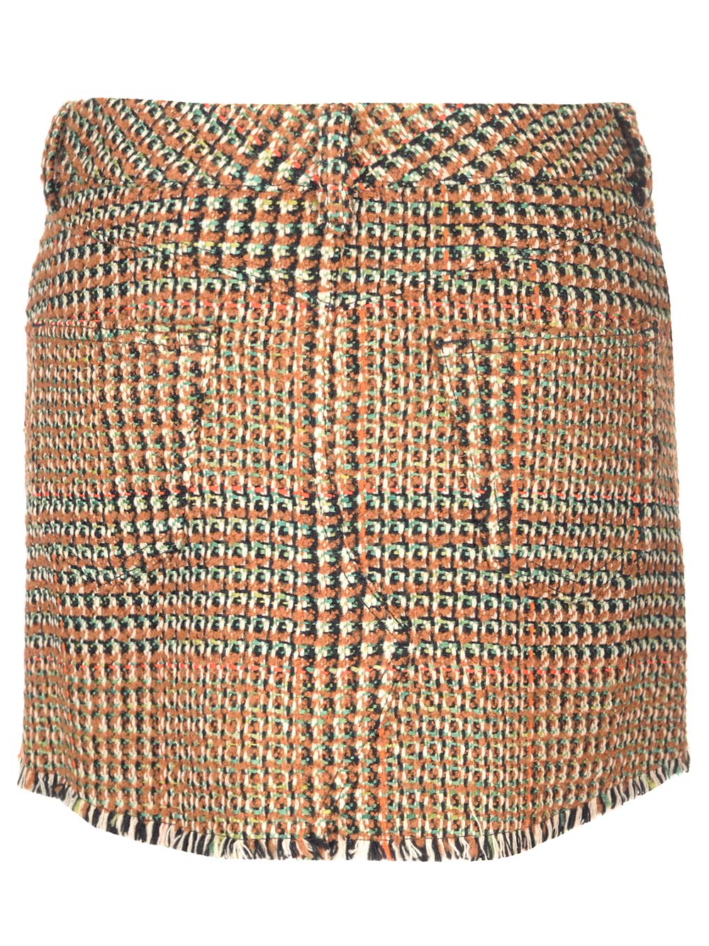 Stella Mccartney Wool Tweed Mini Skirt In Camel