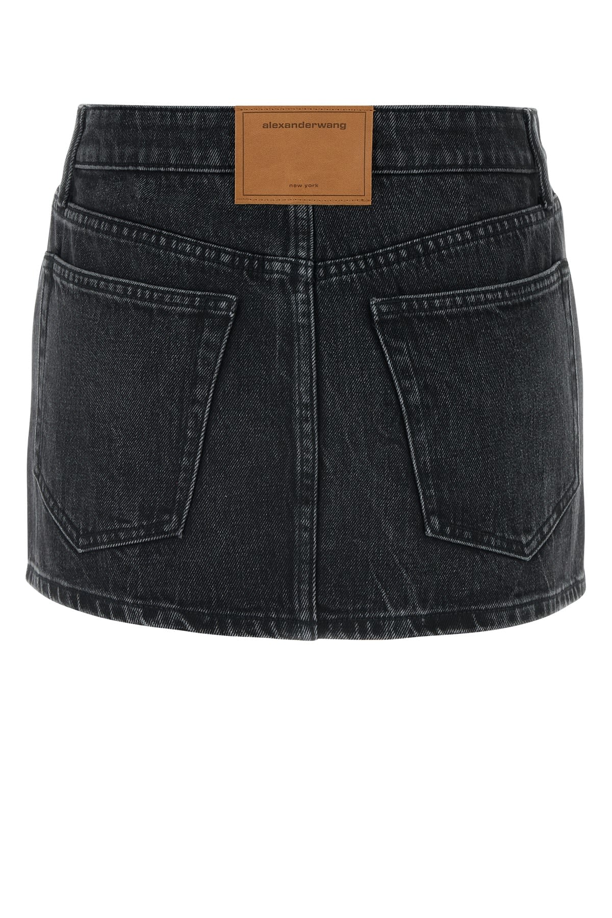 Shop Alexander Wang Mini Skirt Prestyle Hotfix Mesh Undie In Greyaged