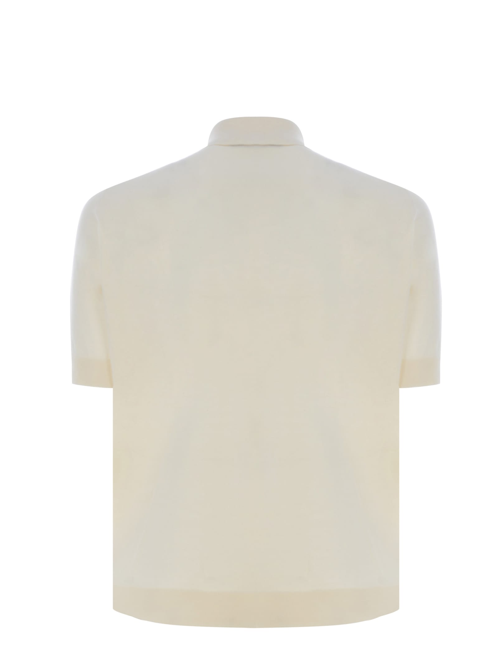 Shop Filippo De Laurentiis Polo Shirt Filippo De Laurentis Made Of Cotton Thread In Beige