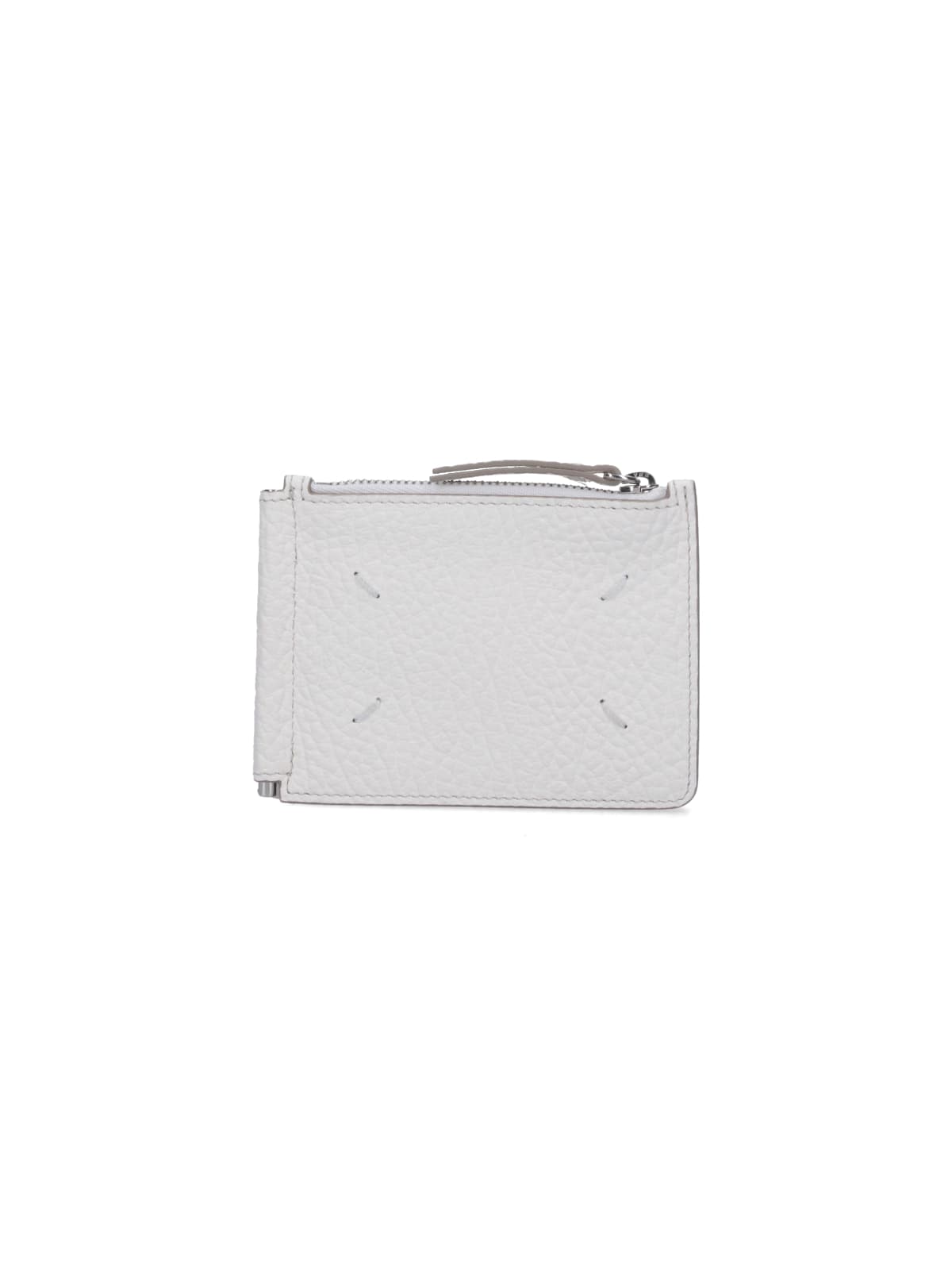 Maison Margiela Four Stitches Zipper Wallet In White