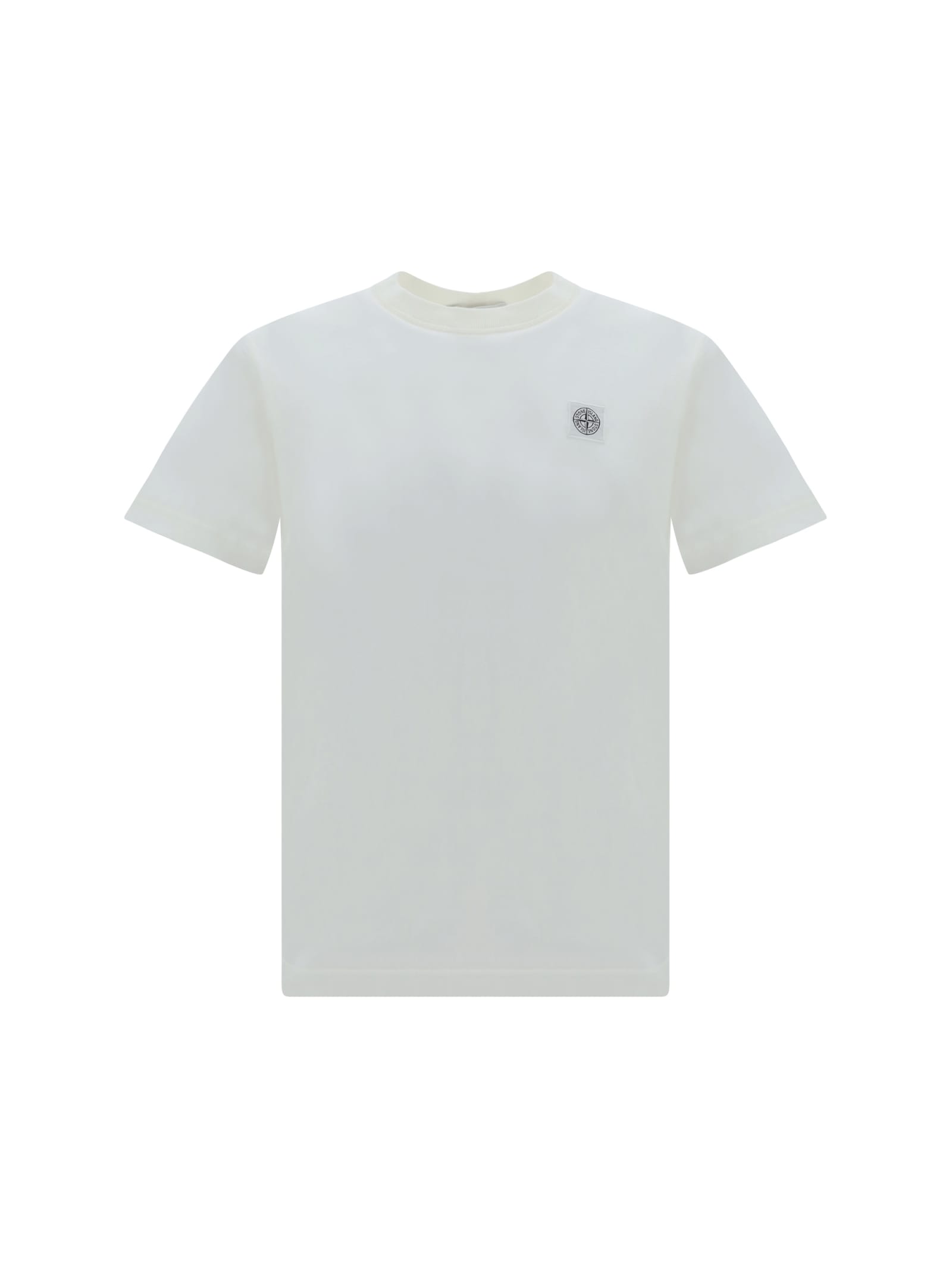 Shop Stone Island Chest Logo Regular T-shirt In White
