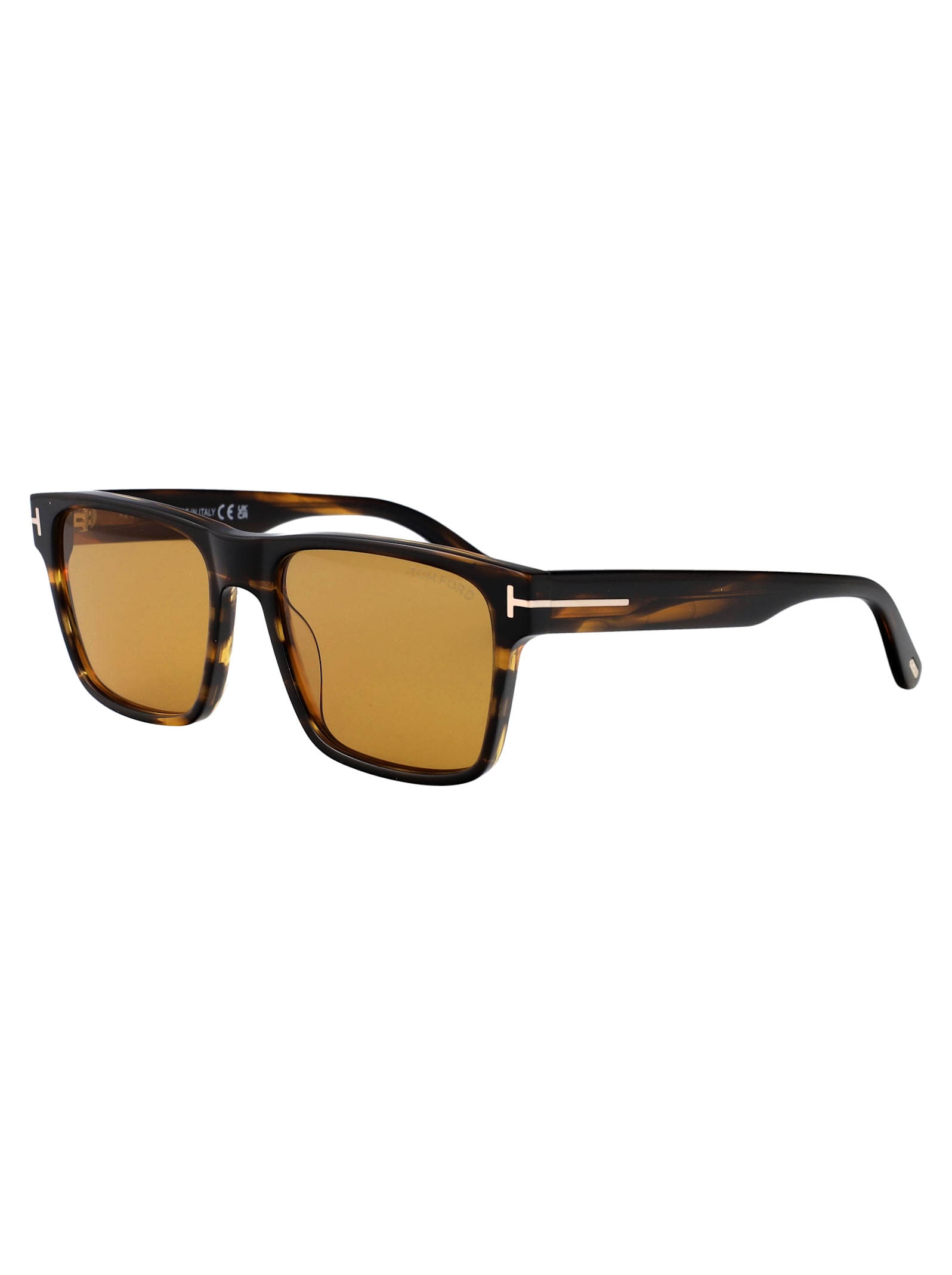 Tom Ford Eyewear Calder Square Frame Sunglasses In Avana/altro / Marrone