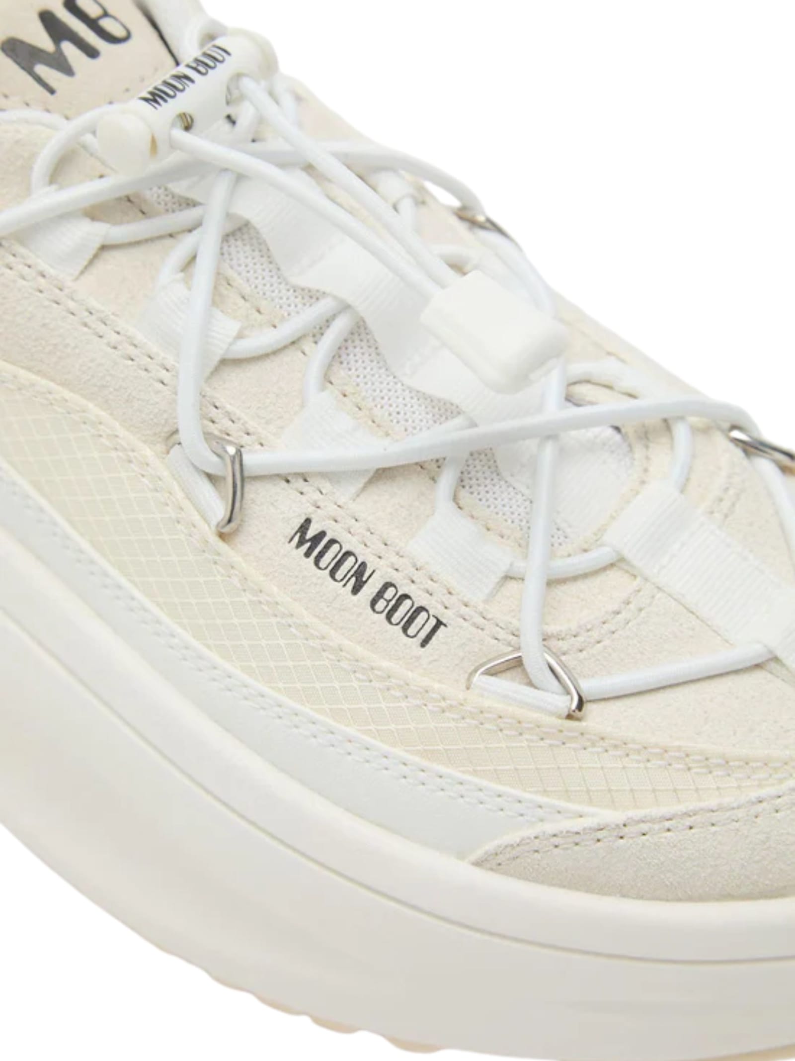 Moon Boot Sneakers Moon247 In Pelle E Tessuto Colore Bianco In White