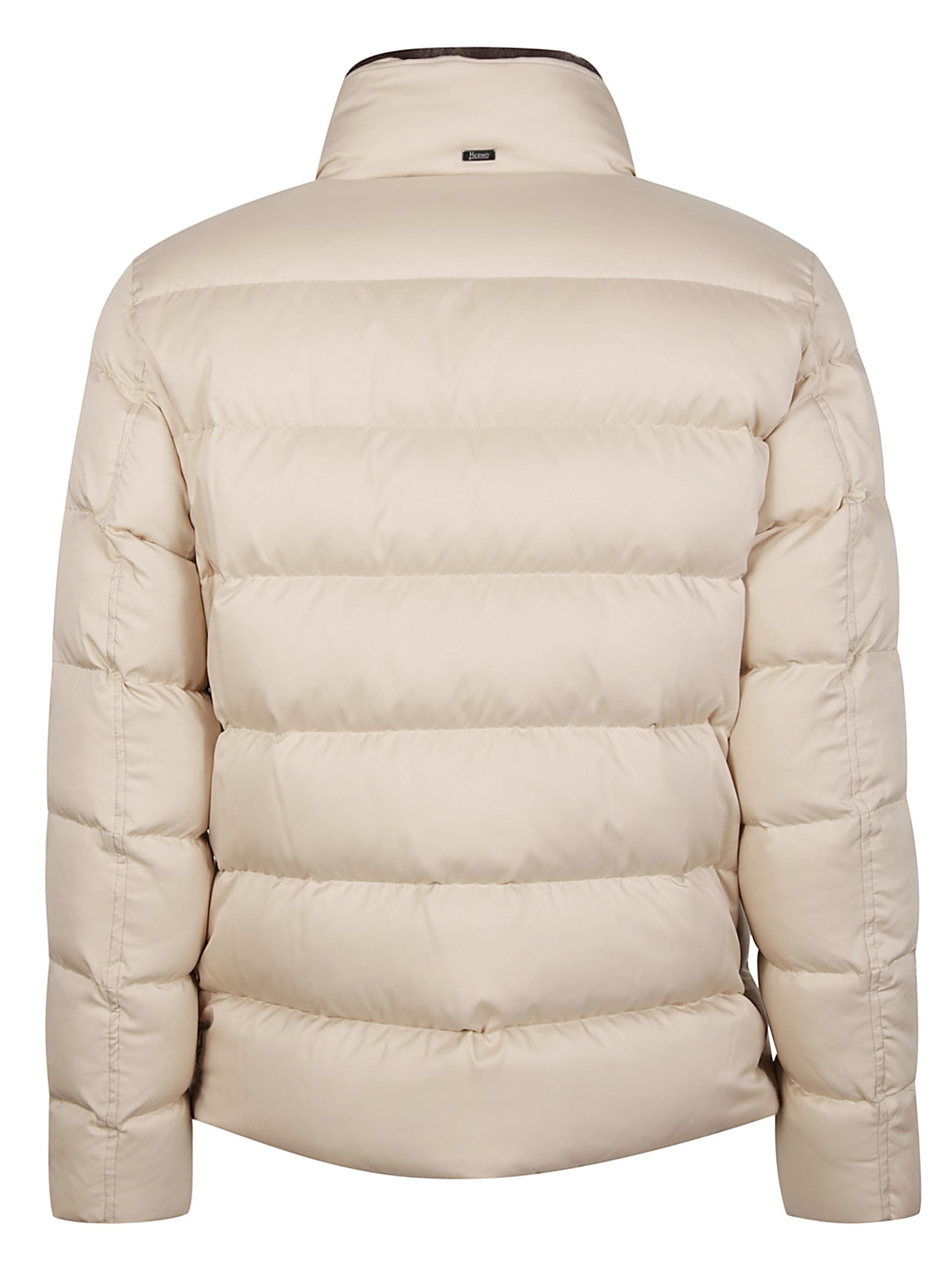 Shop Herno Arendelle Bomber Jacket In Beige Chiaro