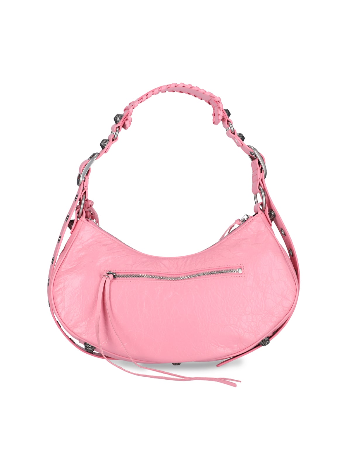 Balenciaga Fuchsia Leather Small Le Cagole Sling Shoulder Bag In Pink