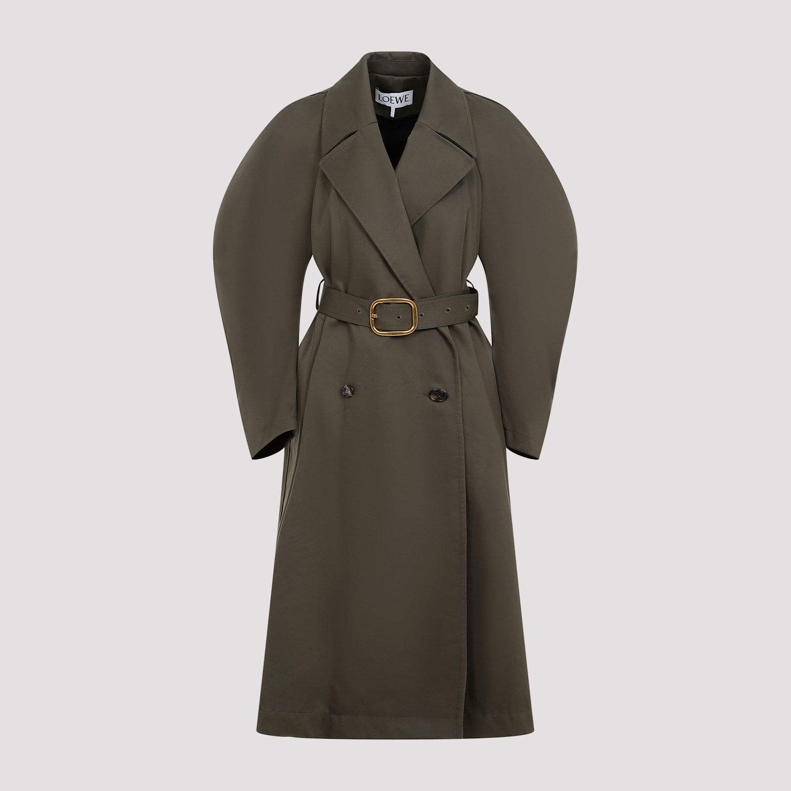 Shop Loewe Trench Coat In Loden Green