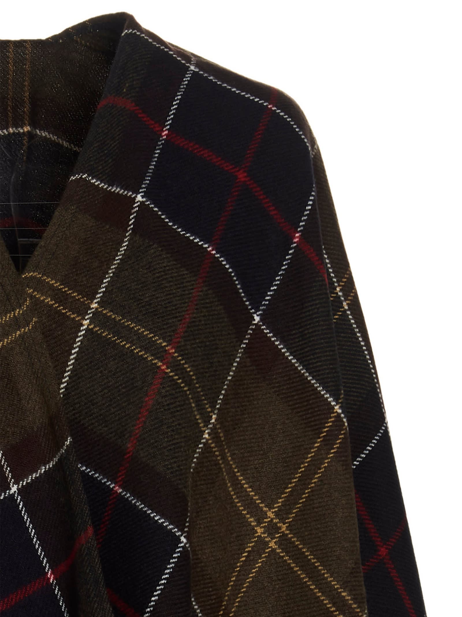 Barbour Staffin Tartan Serape Capes Multicolor In Black