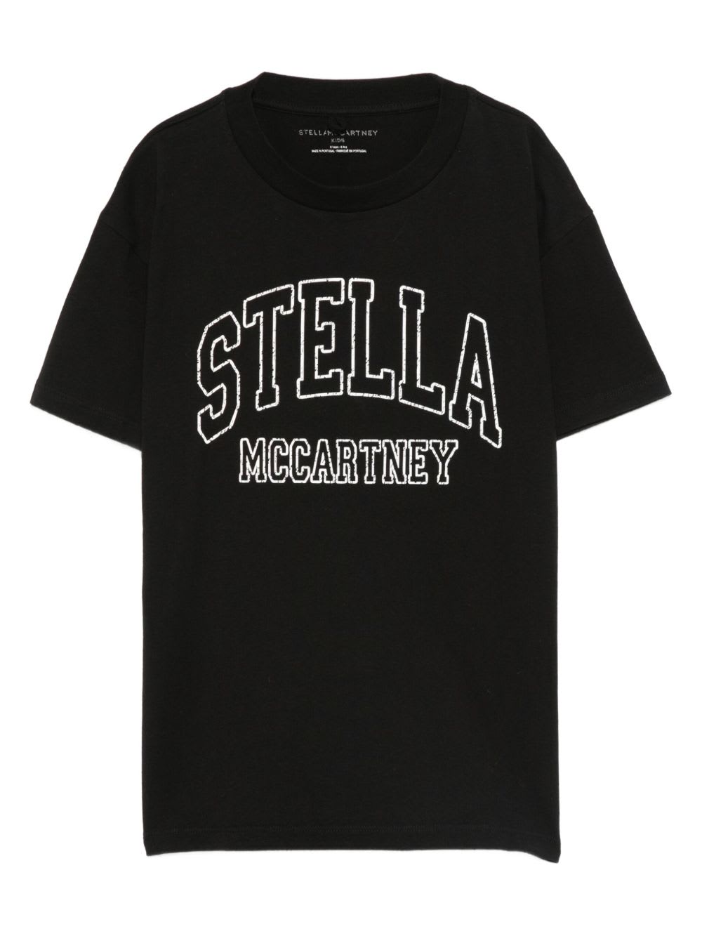 Stella Mccartney Kids Logo T-shirt In Black