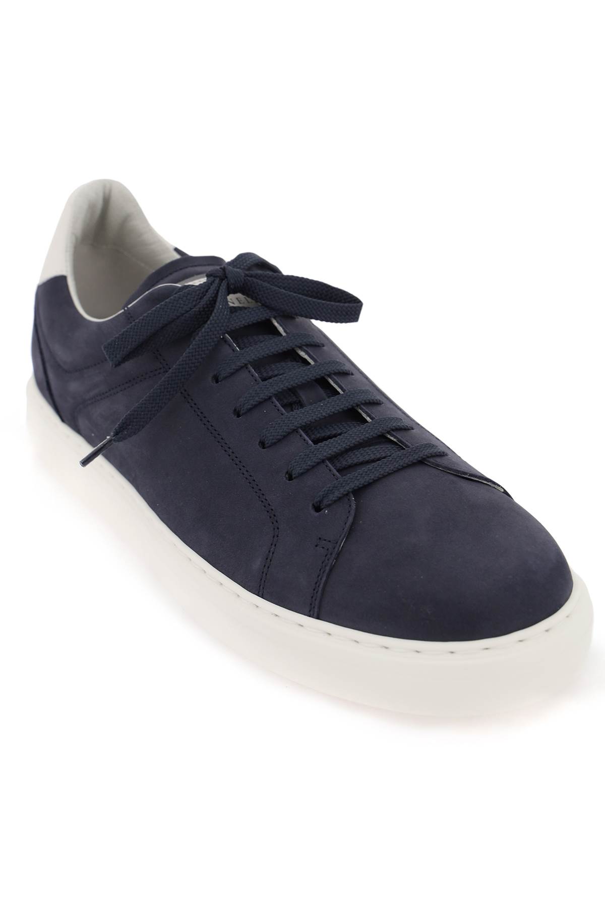 Shop Brunello Cucinelli Nubuck Sneakers In Blue