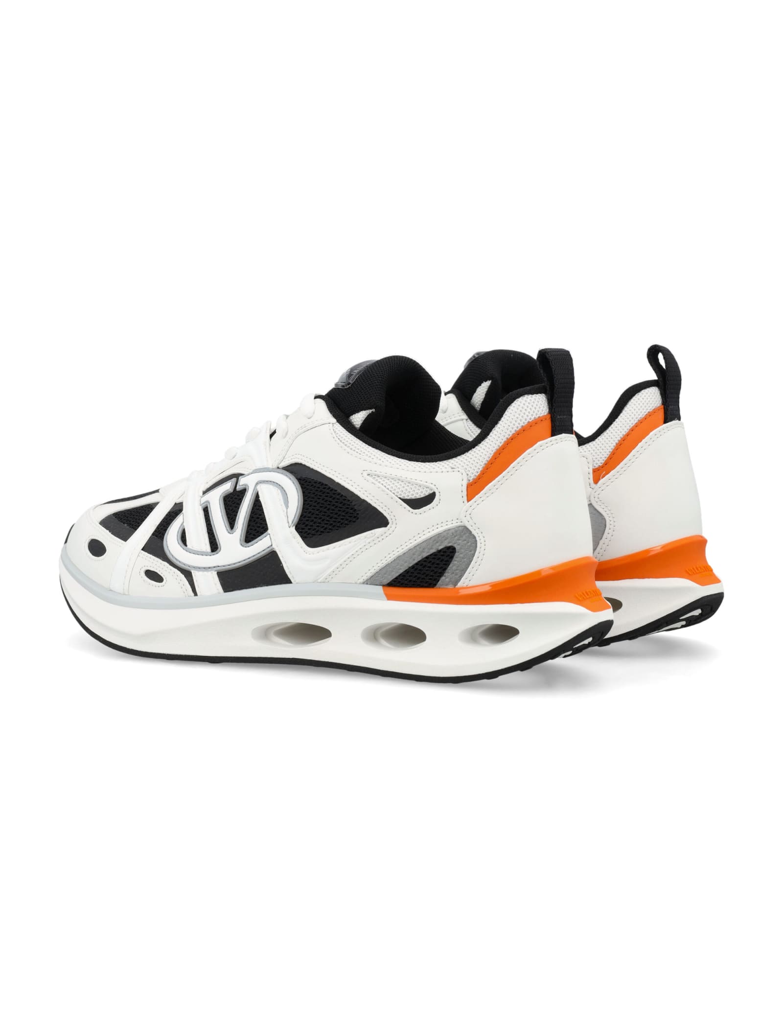 Shop Valentino Easy Jog Vlogo Sneakers In Bianco Orange Blue