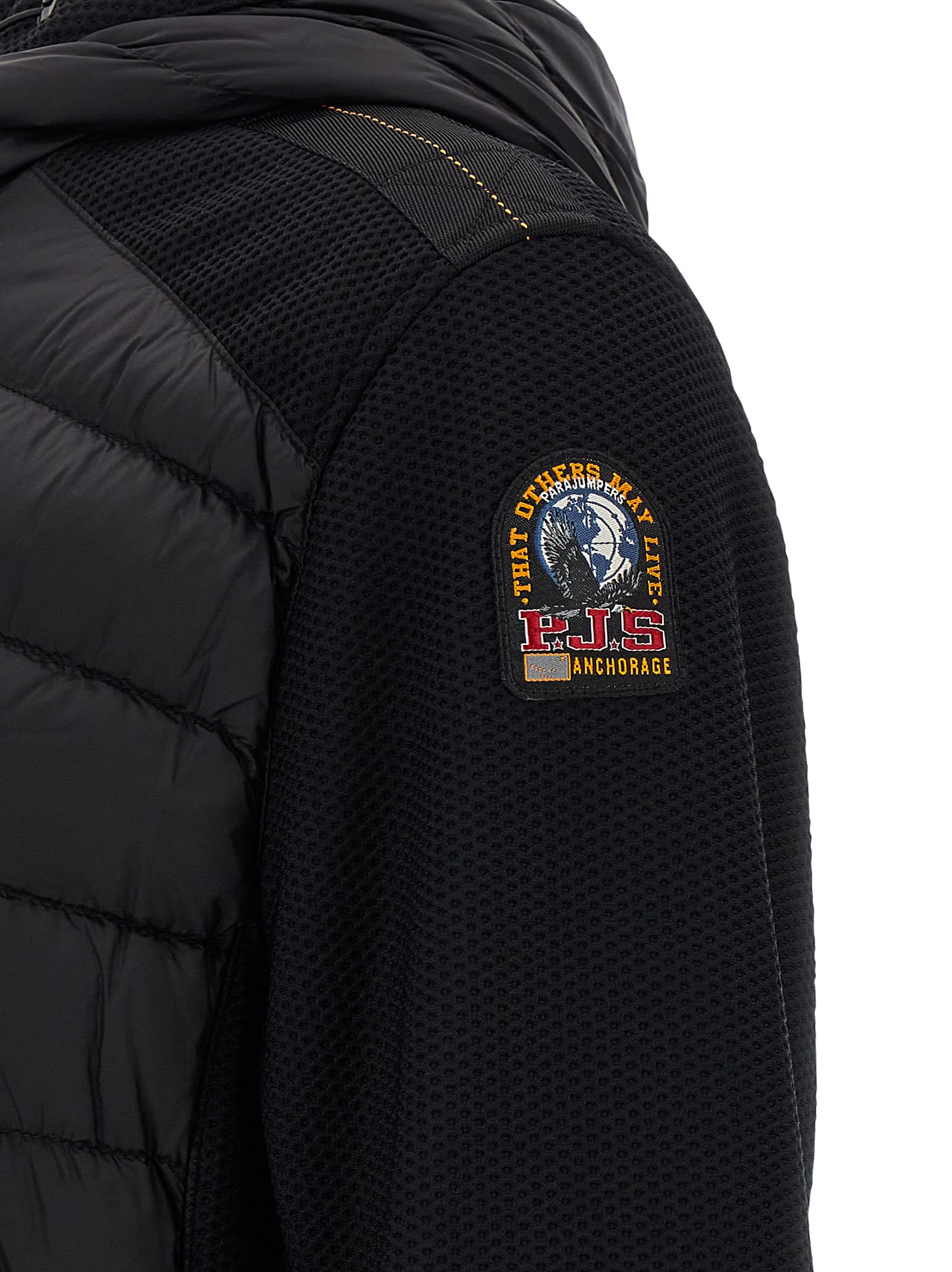 Parajumpers Mick Quilted High-neck Jacket In Black