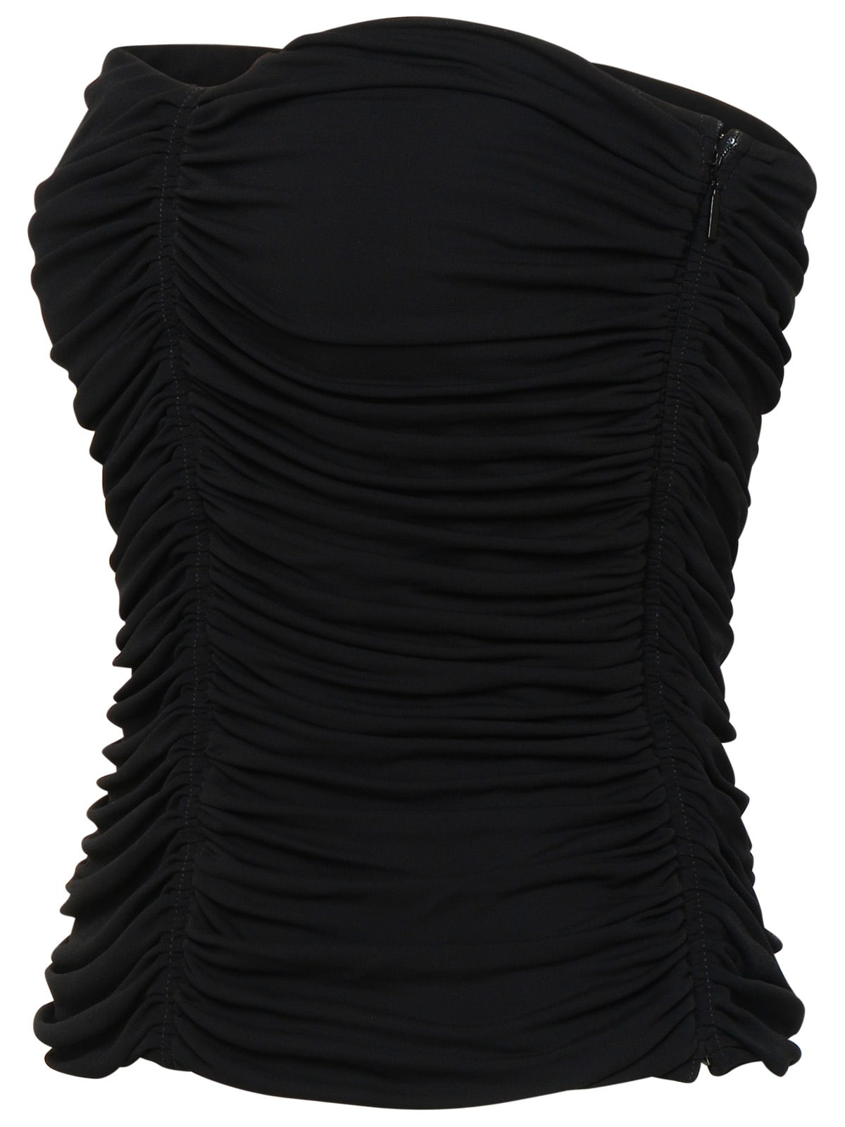 Shop Saint Laurent Top In Black