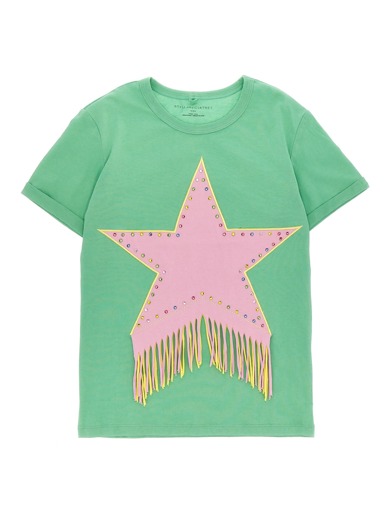 Shop Stella Mccartney Star T-shirt In Green