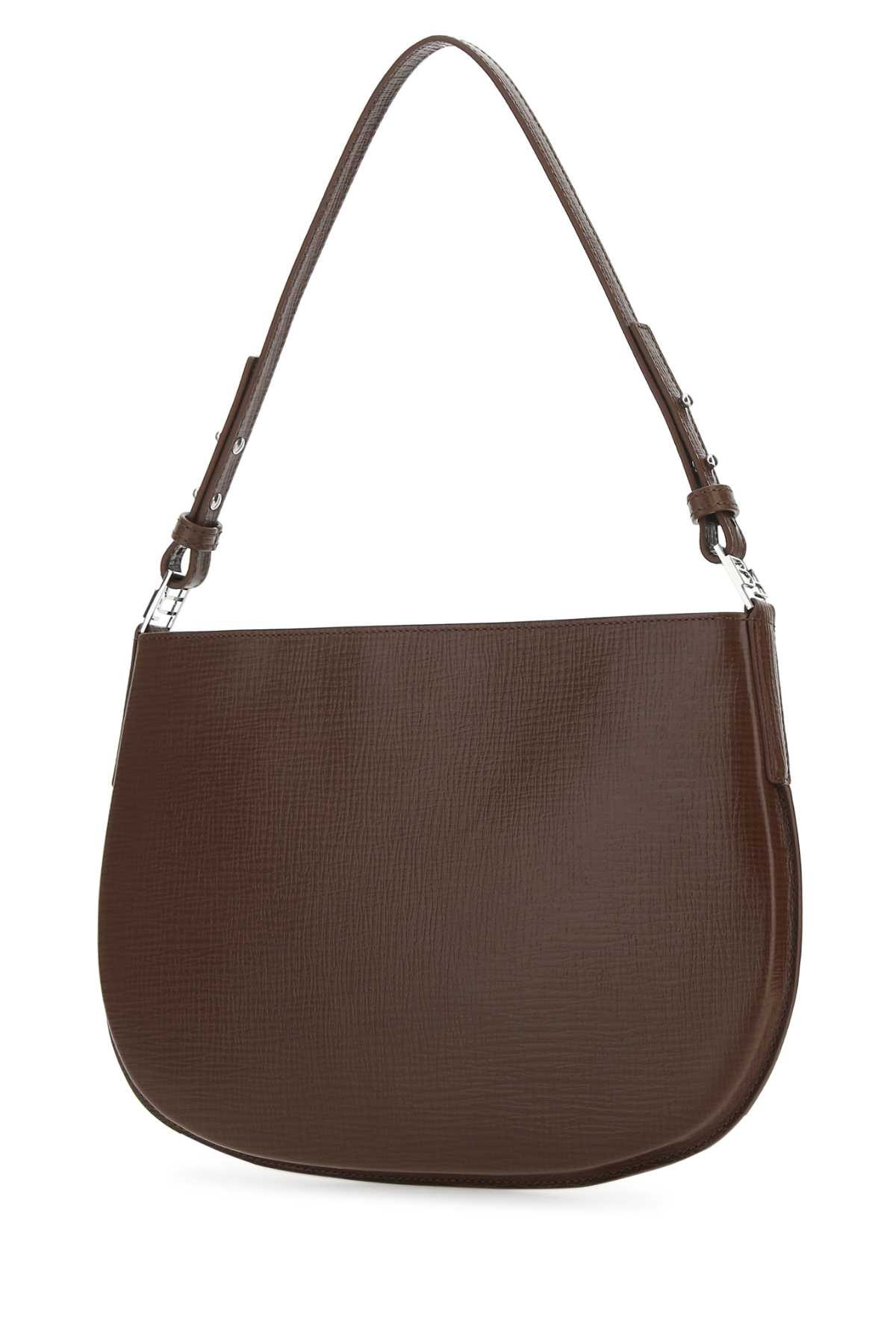 Shop By Far Brown Leather Issa Shoulder Bag In Tabac