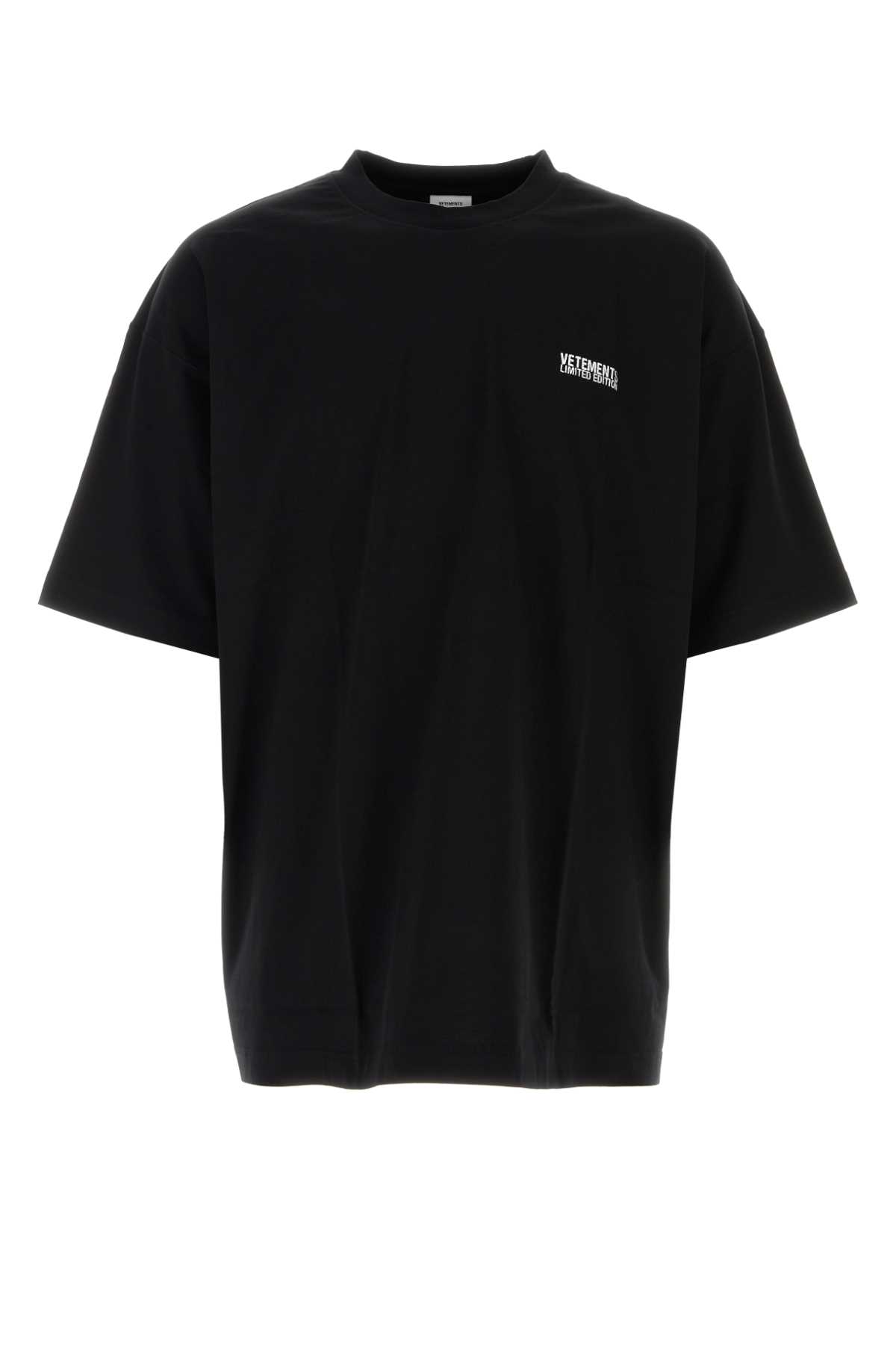 Shop Vetements Black Cotton T-shirt