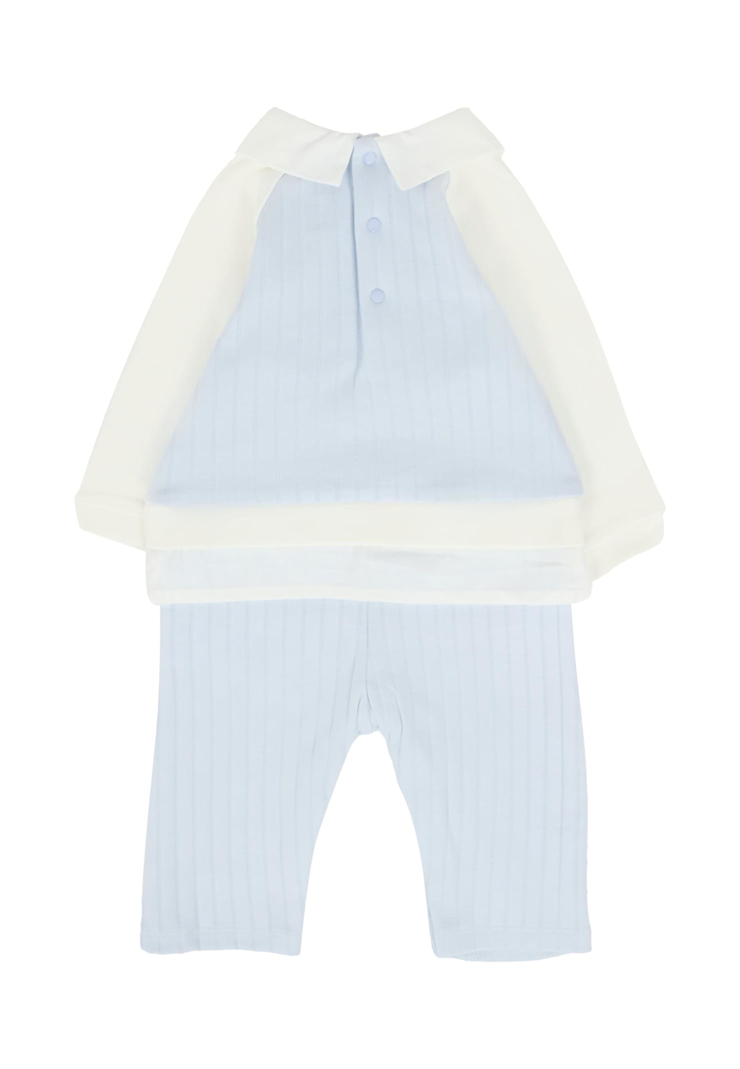 Givenchy Light Blue Babygrow For Baby Boy With Logo In Blue