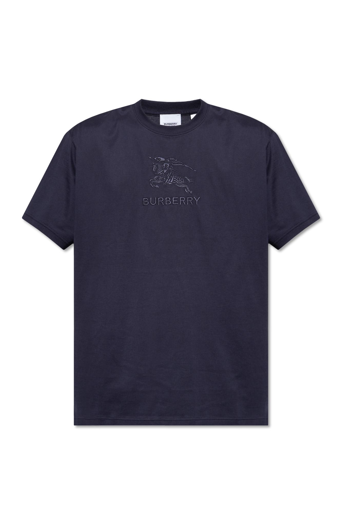 Burberry Tempah T-shirt With Logo In Navy