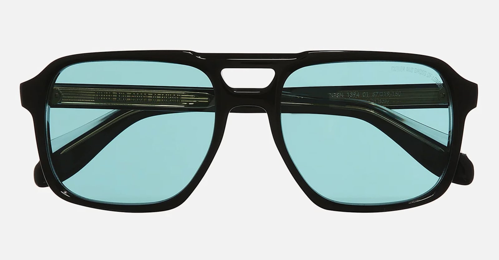 Cutler And Gross 1394 Aviator-style Acetate Sunglasses In Black